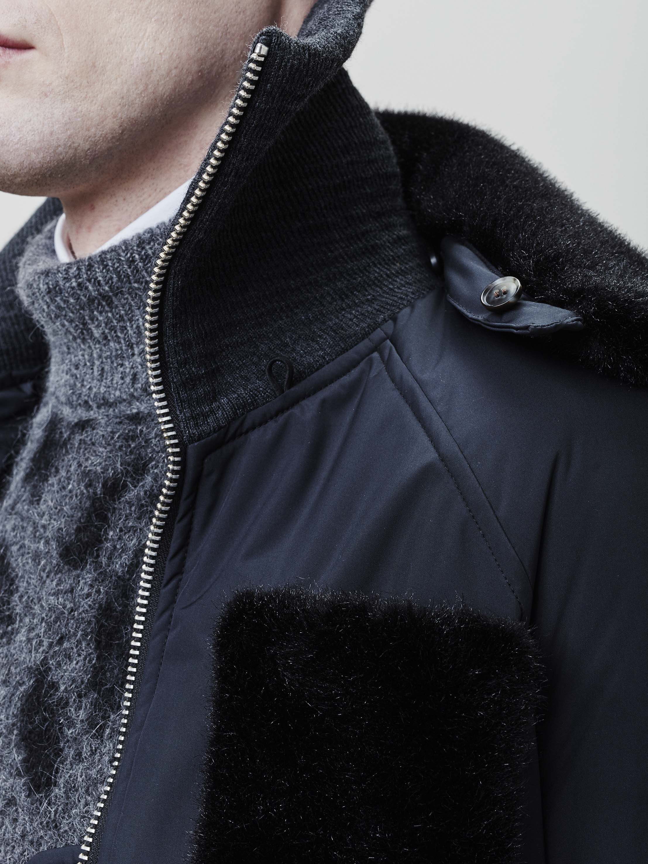 Tonsure Bomber jacket with fur collar and patch Size US L / EU 52-54 / 3 - 3 Thumbnail