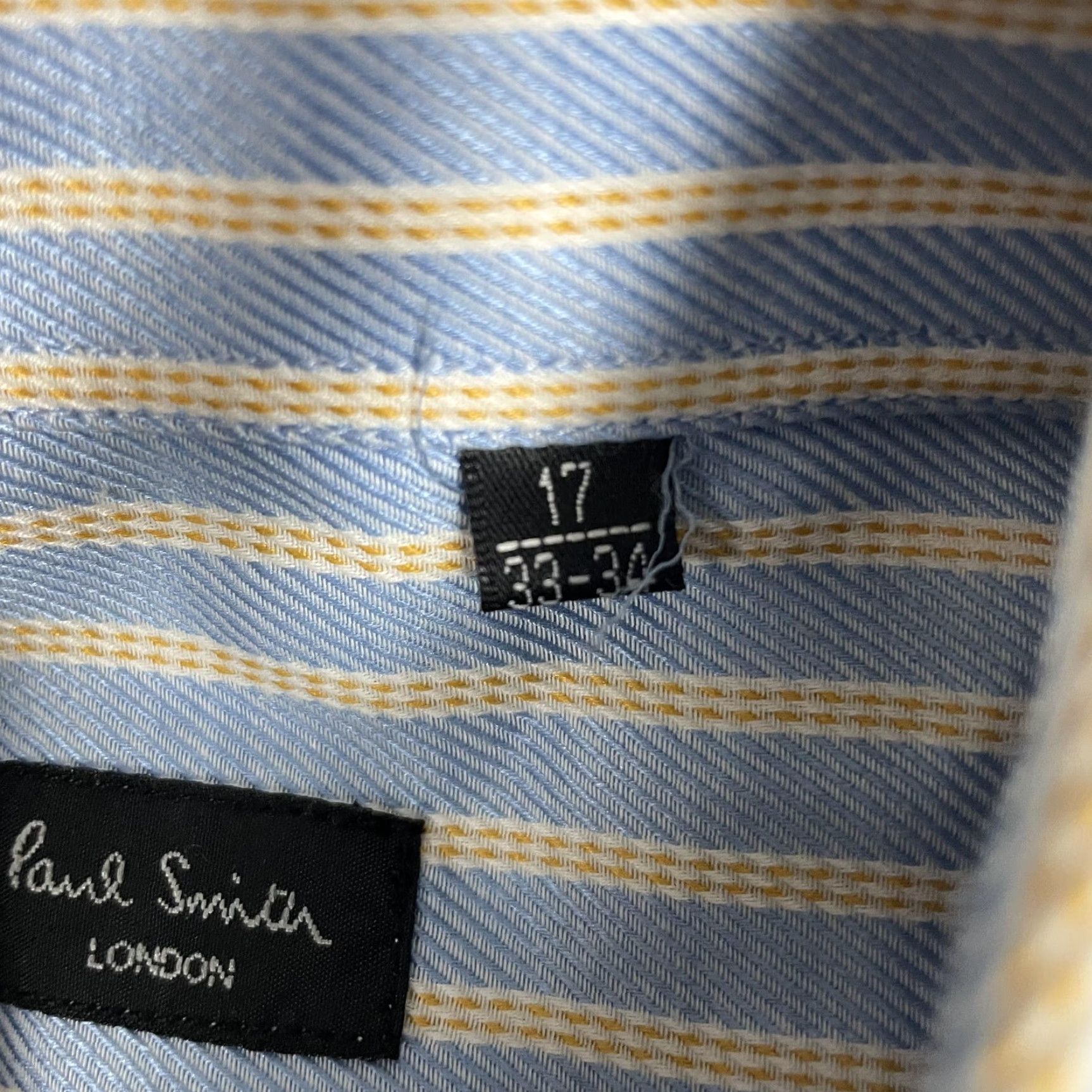 VINTAGE Paul Smith Dress Shirt Mens 17 Long Sleeve Cotton Blue