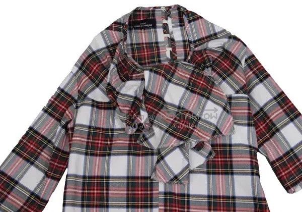 Comme des Garcons Comme Des Garcons White Retro Plaid Folded Top Size S / US 4 / IT 40 - 4 Thumbnail