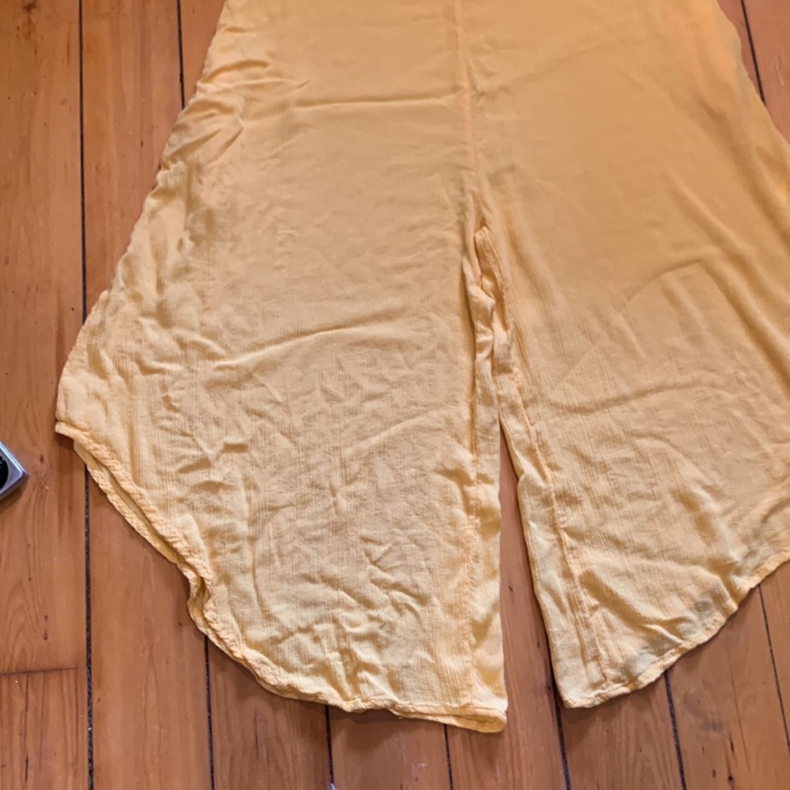 Vintage Goa India Yellow Gauzy Overalls Size 34" / US 12 / IT 48 - 10 Thumbnail