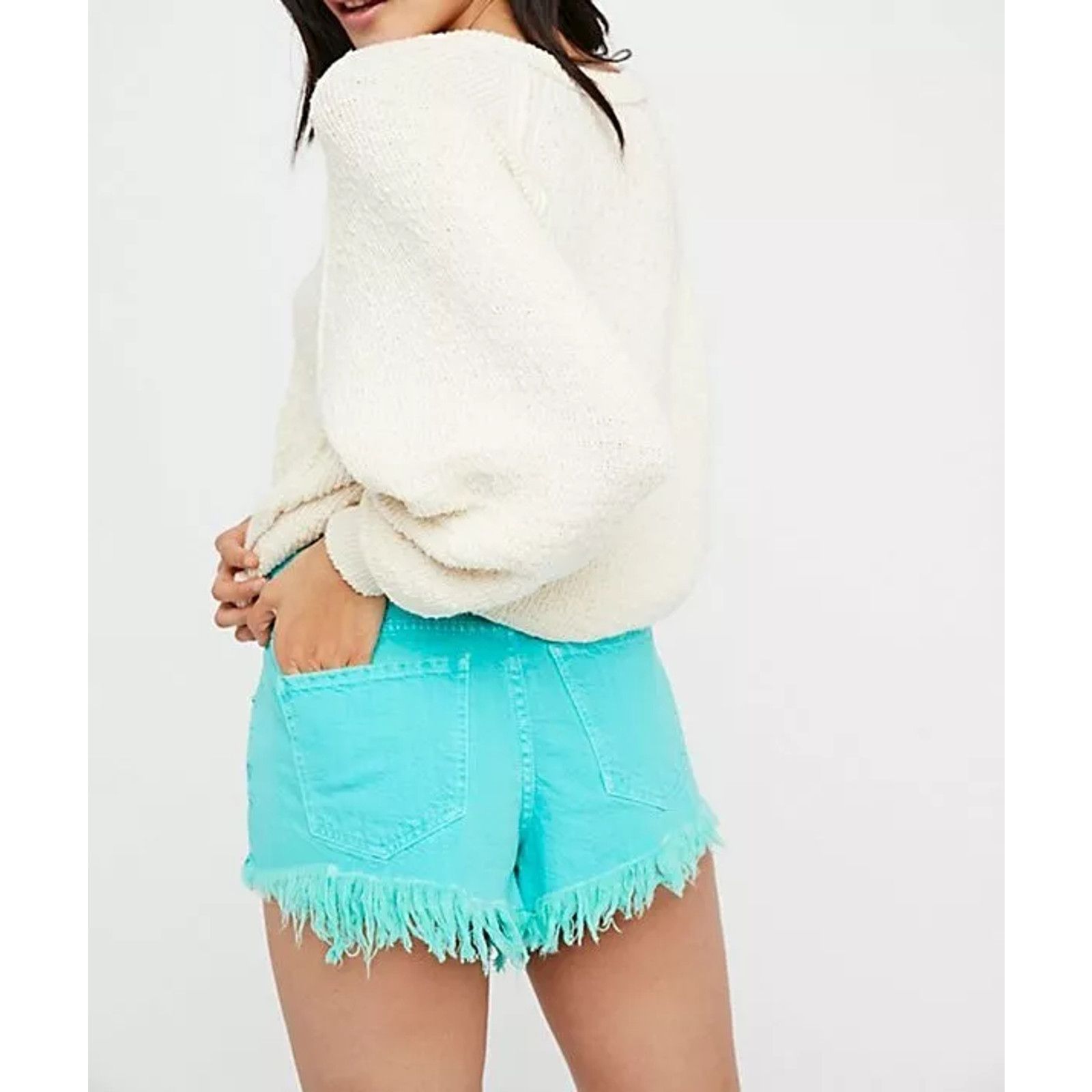 Free People New We The Free Soft & Relaxed Cut Off Shorts $68.00 Mint Size 25" / US 0 / IT 36 - 3 Thumbnail