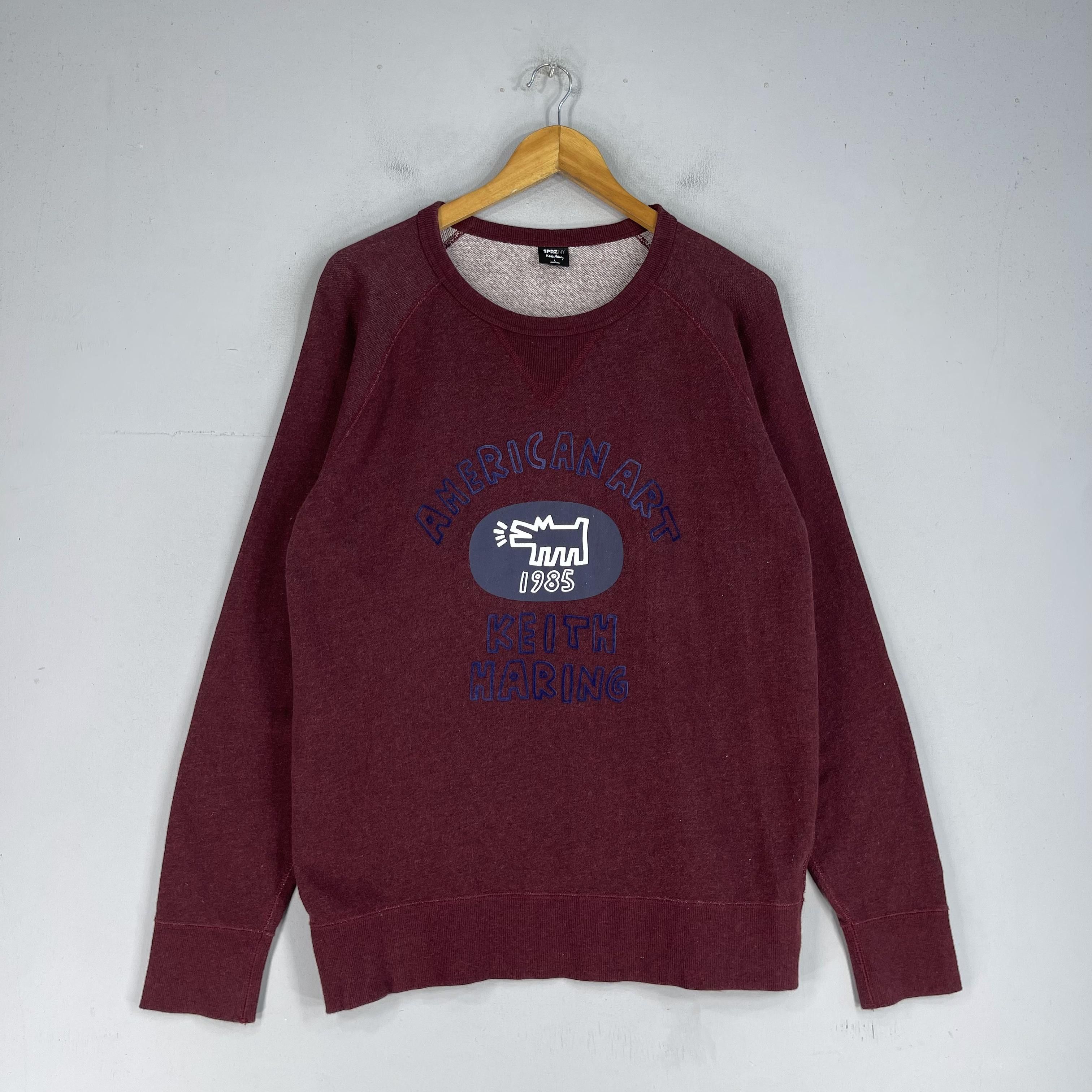 Japanese Brand × Keith Haring Vintage Keith Haring Pop Art Dog Barking Artwork Sweatshirt Size US M / EU 48-50 / 2 - 3 Thumbnail