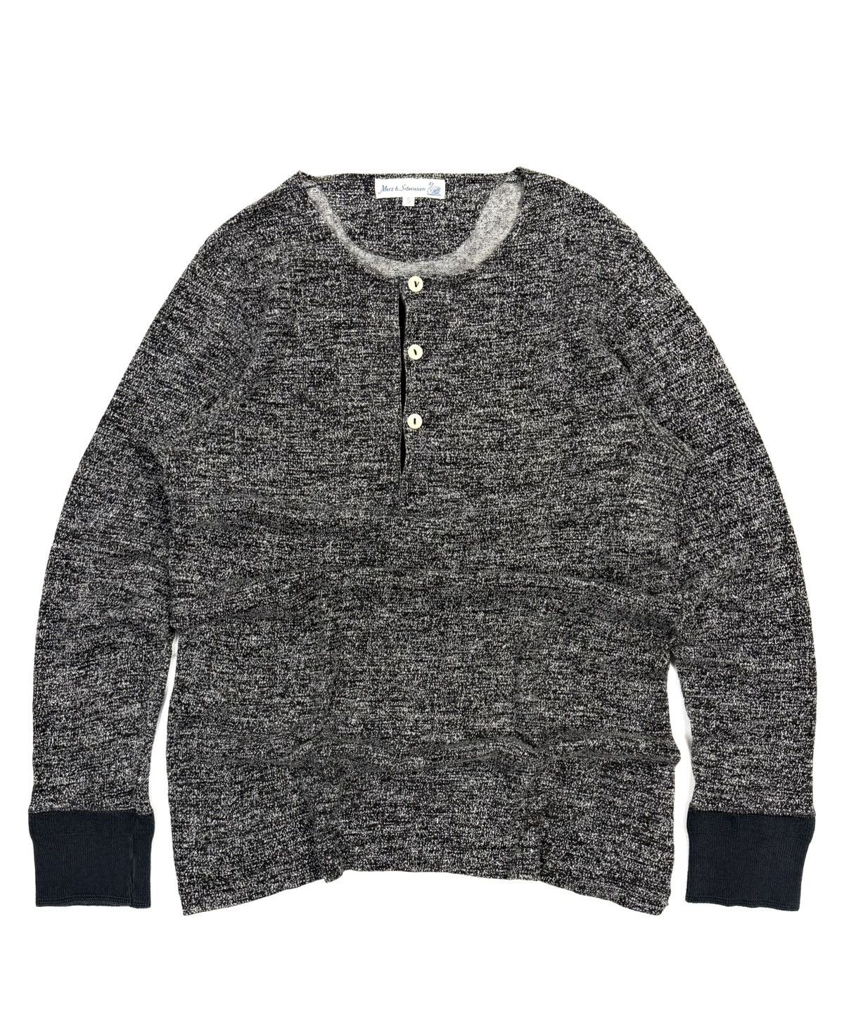 Merz B. Schwanen Merz b Schwanen Henley Long Sleeve Wool Blend Women Vintage Size S / US 4 / IT 40 - 1 Thumbnail