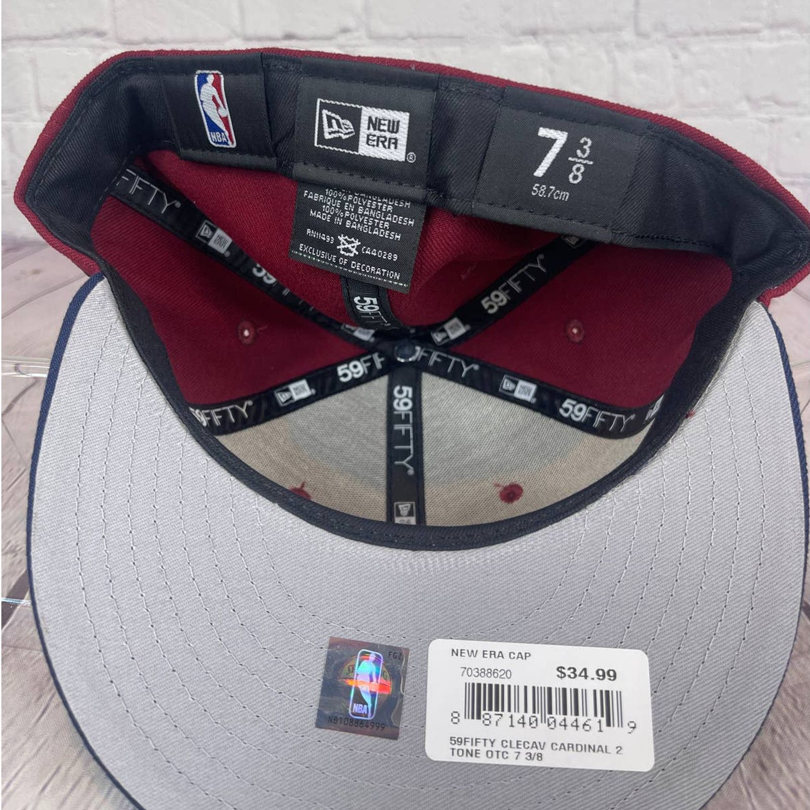 New Era New Era 59Fifty NBA Cleveland Cavaliers Cavs Hat Cap 7 3/8 Size ONE SIZE - 6 Thumbnail