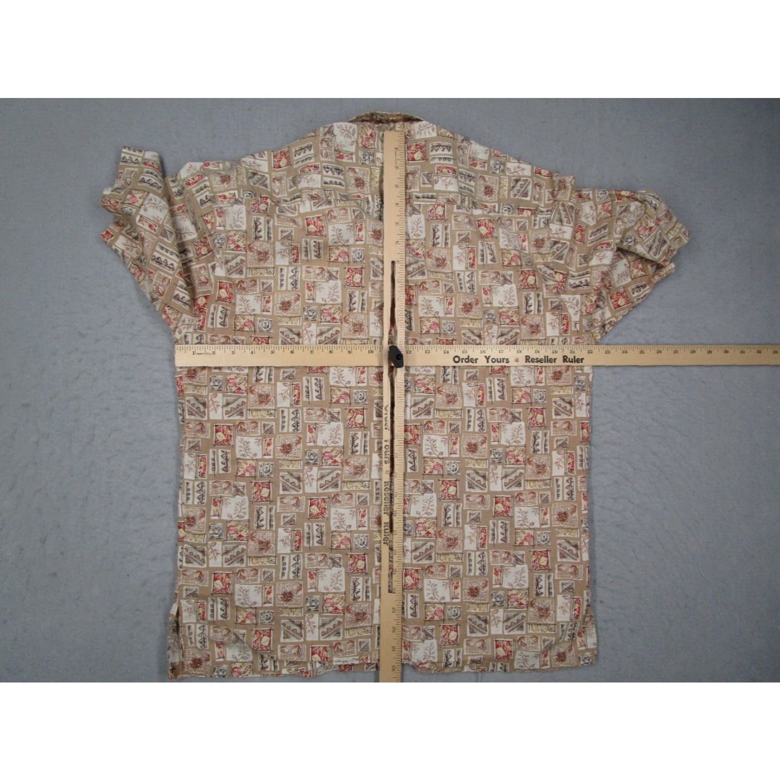 Tori Richard Tori Richard Shirt Mens Medium Beige Button Up Hawaiian Floral Short Sleeve Cotton Lawn Made in USA Size US M / EU 48-50 / 2 - 5 Thumbnail