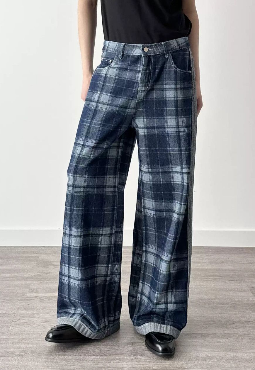 Other Men’s Plaid Patchwork Denim Pants Size US 30 / EU 46 - 5 Thumbnail