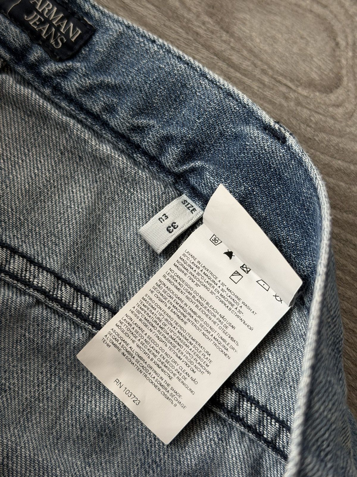 Armani Vintage Armani Jeans Avant Garde Opium Y2k White Jeans Size US 33 - 14 Thumbnail