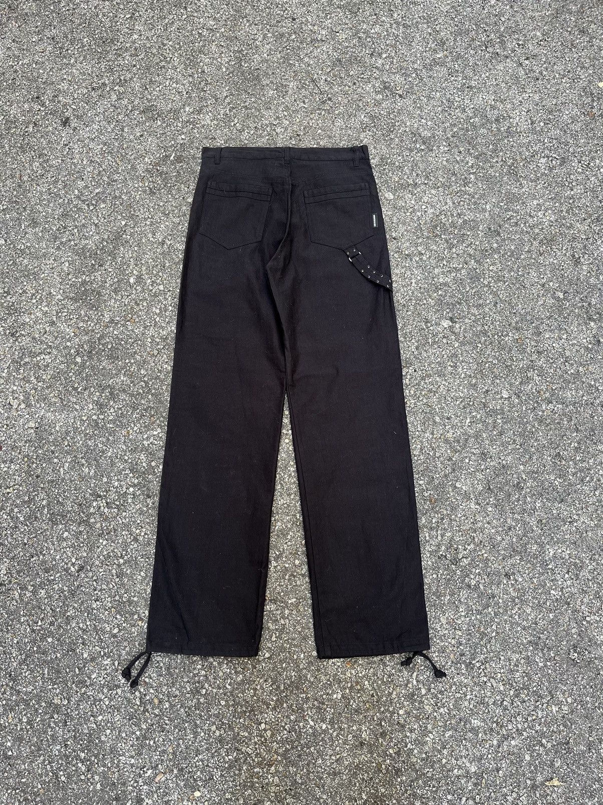 Japanese Brand Bernings Sho Punk Art Black Pants Size US 31 - 8 Thumbnail