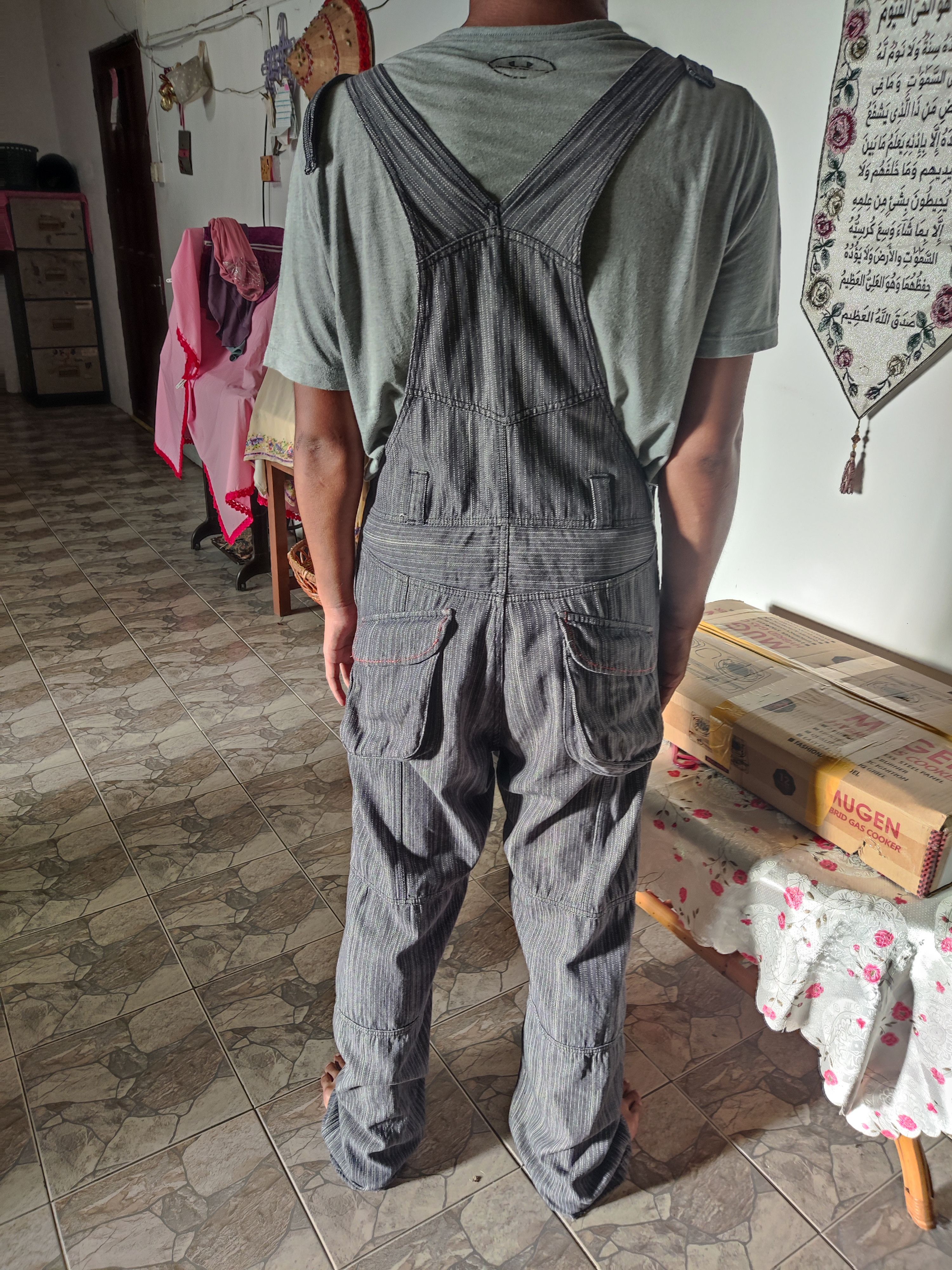 PPFM Vintage Rare PPFM Japanese Overall Denim Indigo Stripe Size US 34 / EU 50 - 25 Thumbnail