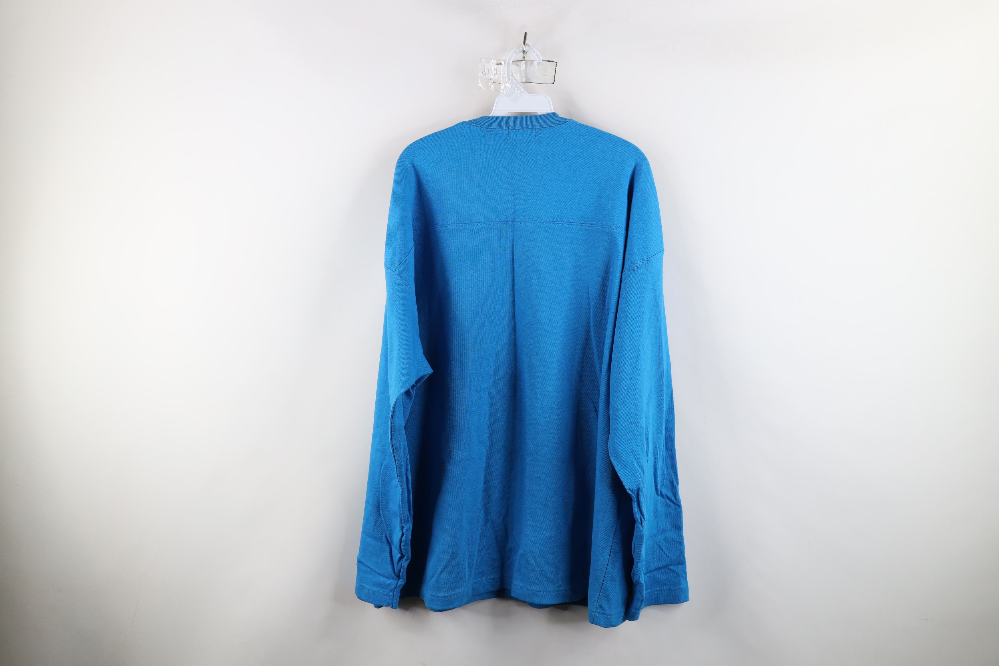 J.Crew × Vintage Vintage 90s J Crew Ribbed Knit Long Sleeve T-Shirt Blue Size US XL / EU 56 / 4 - 11 Thumbnail