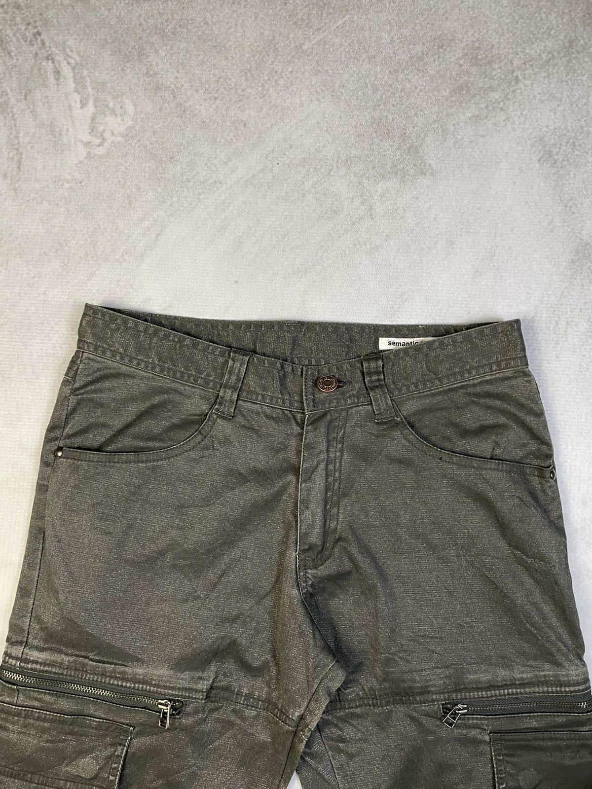 semanticdesign Metallic Cargo Pants Size US 27 - 4 Thumbnail