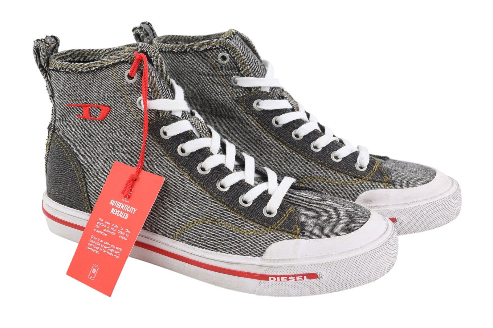 Diesel S-ATHOS MID EU42 Dark Denim Laced Almond Toe 40858 Size US 9 / EU 42 - 2 Thumbnail