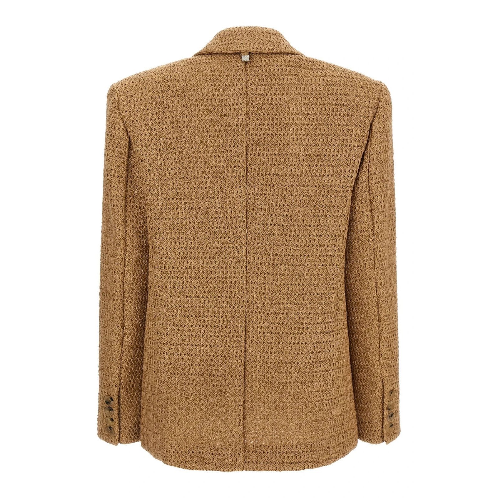Other GIUSEPPE DI MORABITO Braided Beige Oversized Raffia Blazer N Size XS / US 0-2 / IT 36-38 - 2 Thumbnail