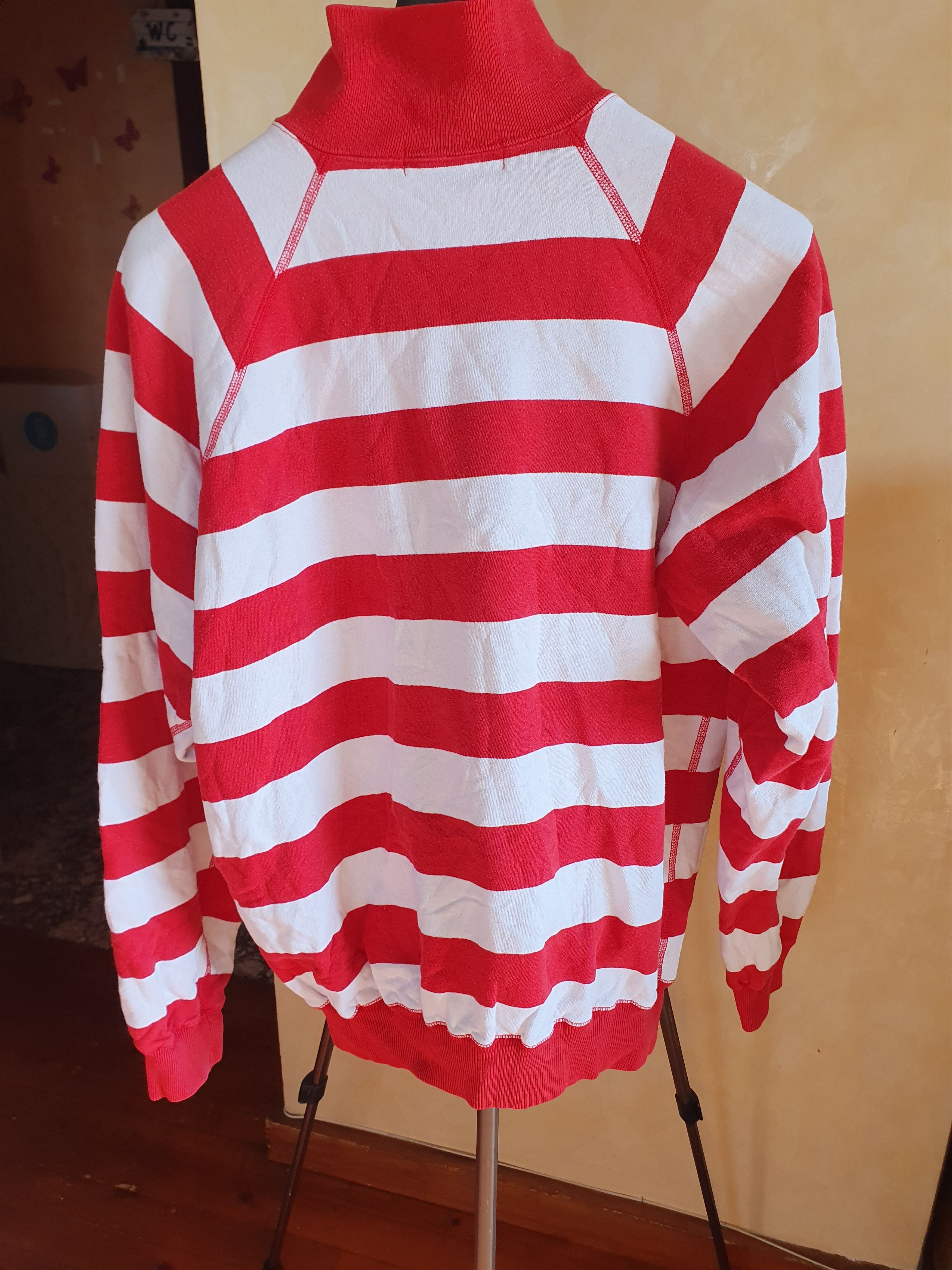 Polo Ralph Lauren × Vintage Polo Ralph Lauren Striped Rugby Sweatshirt Vtg 1/4 Zip sz L Size US L / EU 52-54 / 3 - 7 Thumbnail