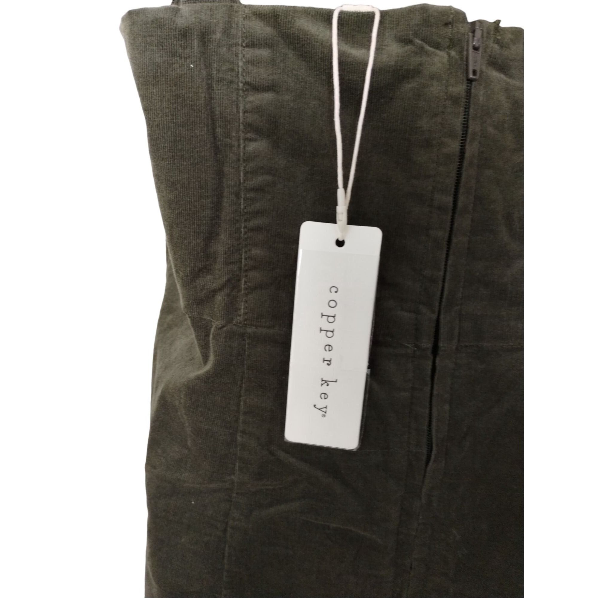 Designer Copper Key Juniors Large Forest Green Micro Corduroy Jumper Size L / US 10 / IT 46 - 4 Thumbnail