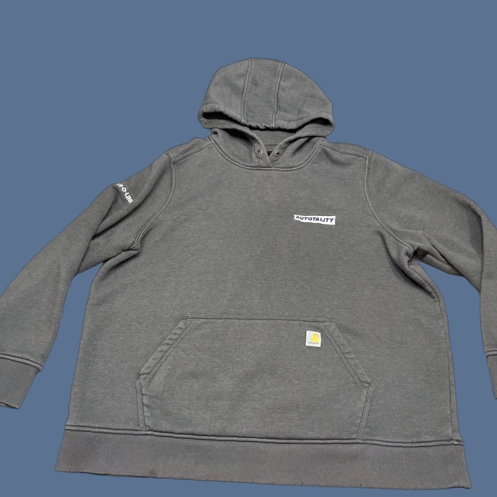 Carhartt Carhartt Hoodie Mens 2XL Gray Relaxed Fit Pullover Kangaroo Pocket Graphic Print Logo Size US XXL / EU 58 / 5 - 1 Thumbnail