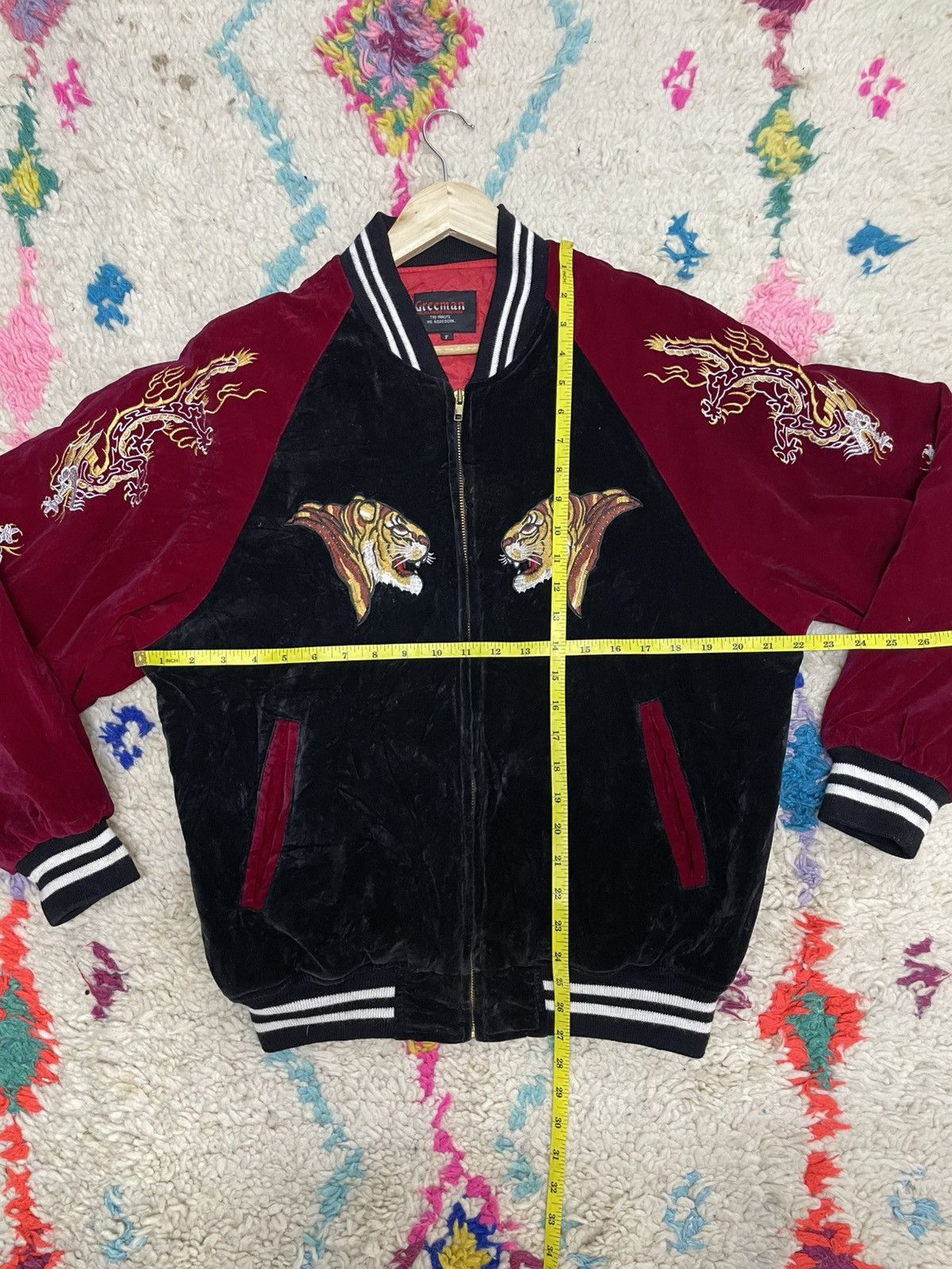 Velvet Vintage Souvenir Japan Yokosuka Embroidered Velvet Jacket Size US L / EU 52-54 / 3 - 15 Thumbnail