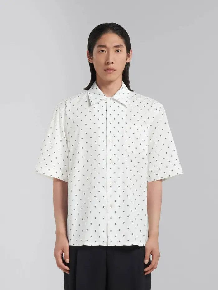 Marni o1w1db10125 Polka Dot Shirt in White Size US XL / EU 56 / 4 - 2 Thumbnail