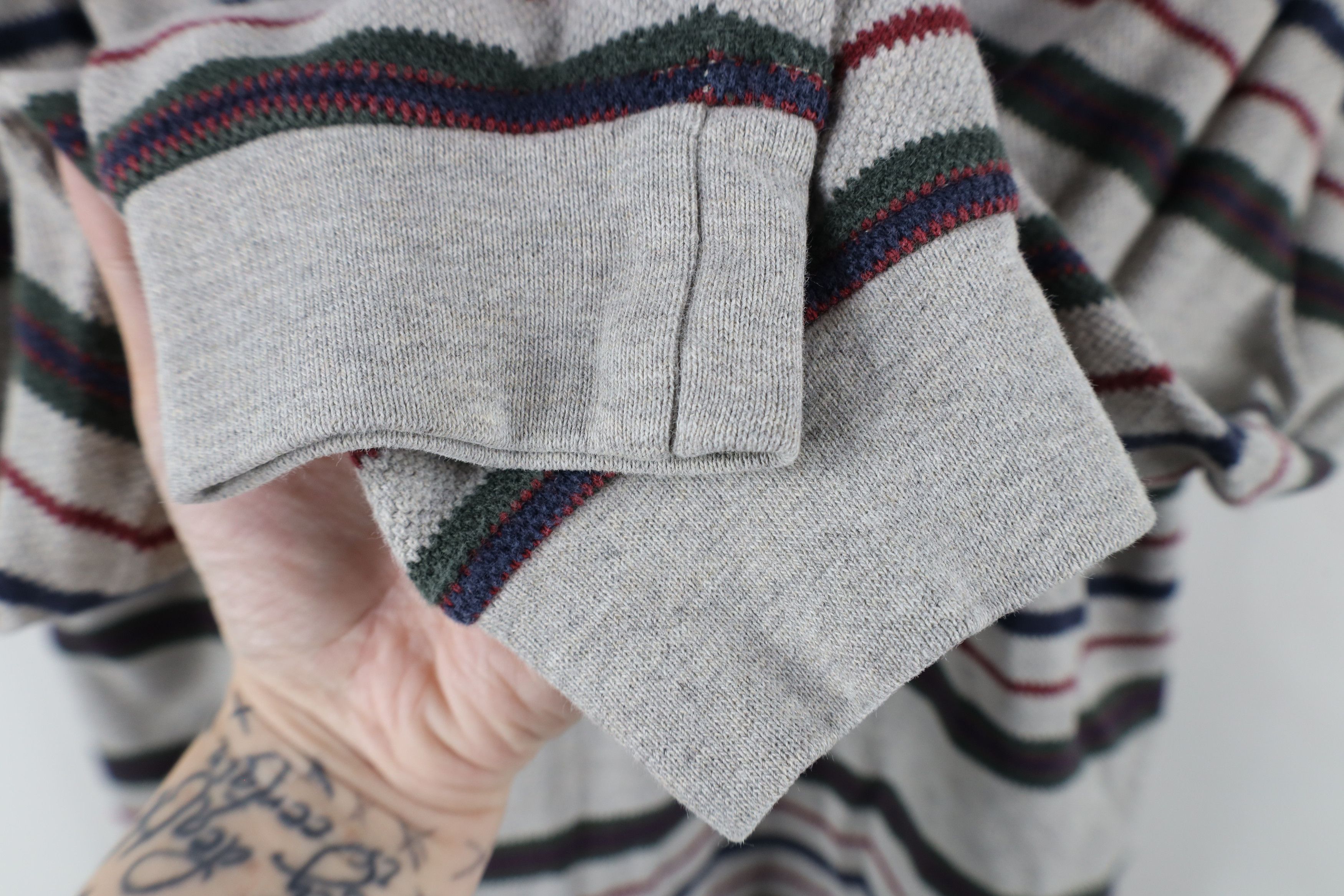 Vintage Vintage 90s Streetwear Thermal Knit Long Sleeve Rugby Polo Size US M / EU 48-50 / 2 - 5 Thumbnail