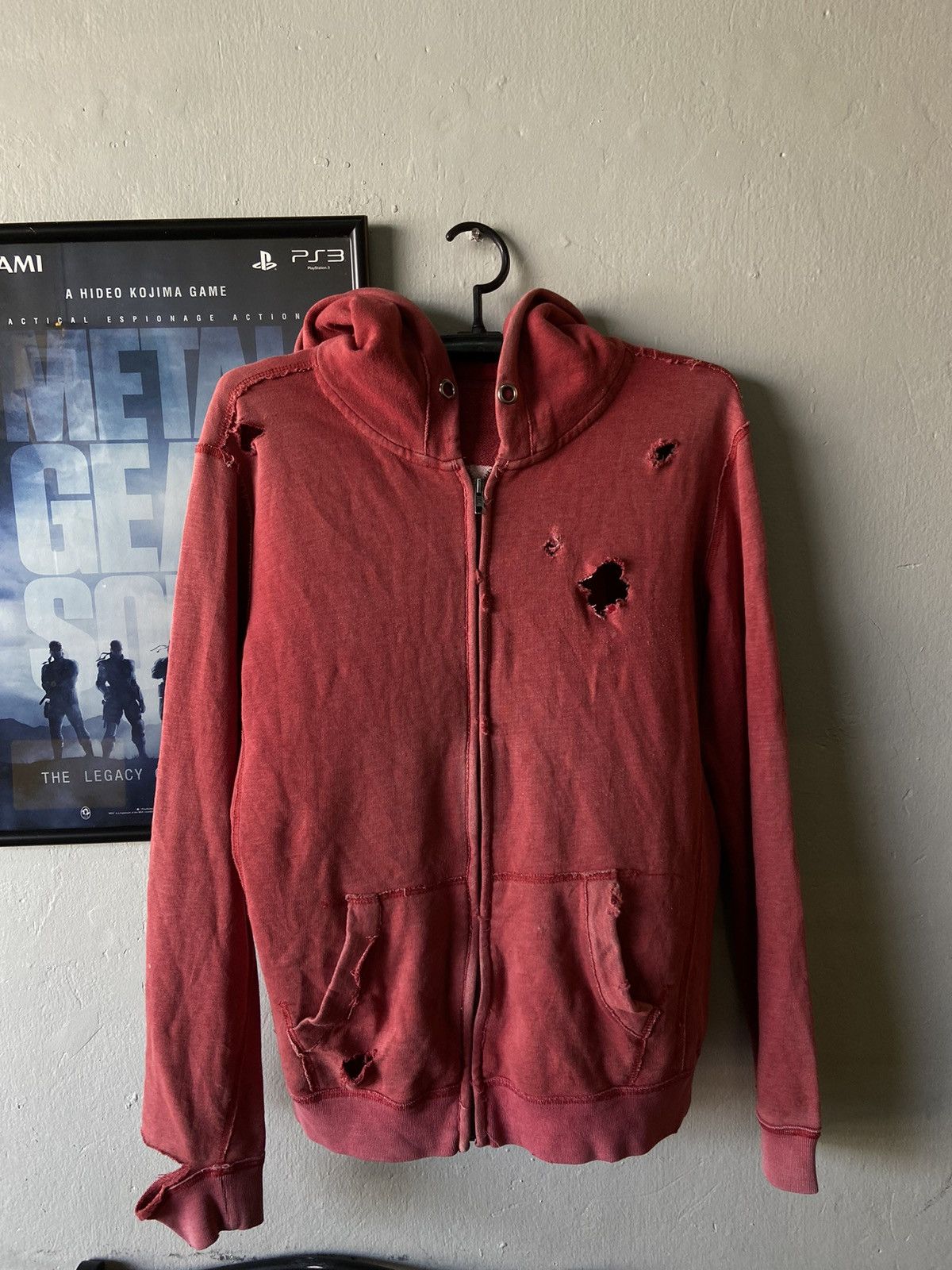 Japanese Brand × Vintage Vintage 90s hoodie distressed sun faded Size US XS / EU 42 / 0 - 3 Thumbnail