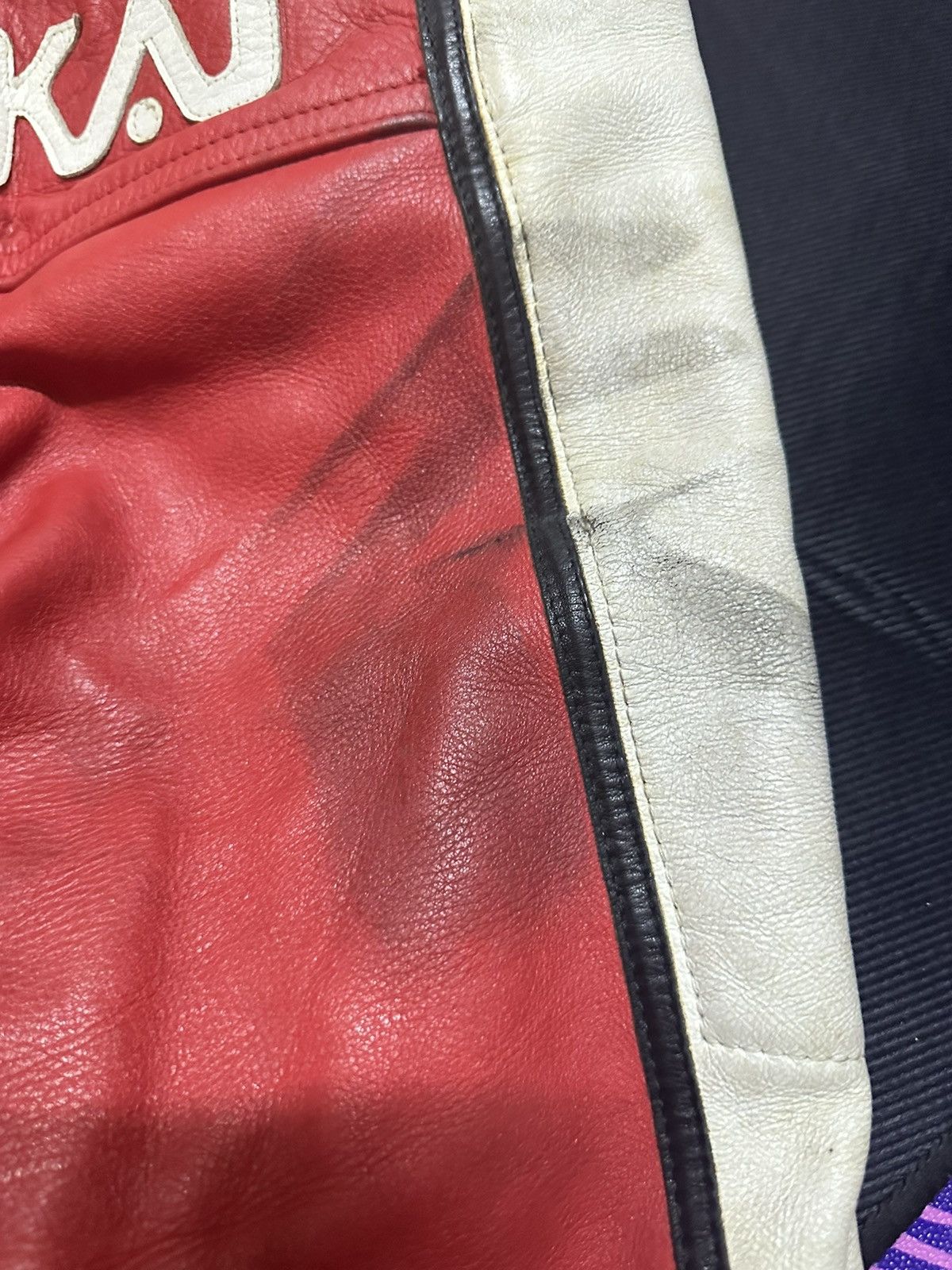 Leather Vtg Nankai motorcycle racing top rider leather pants Size US 30 / EU 46 - 8 Thumbnail