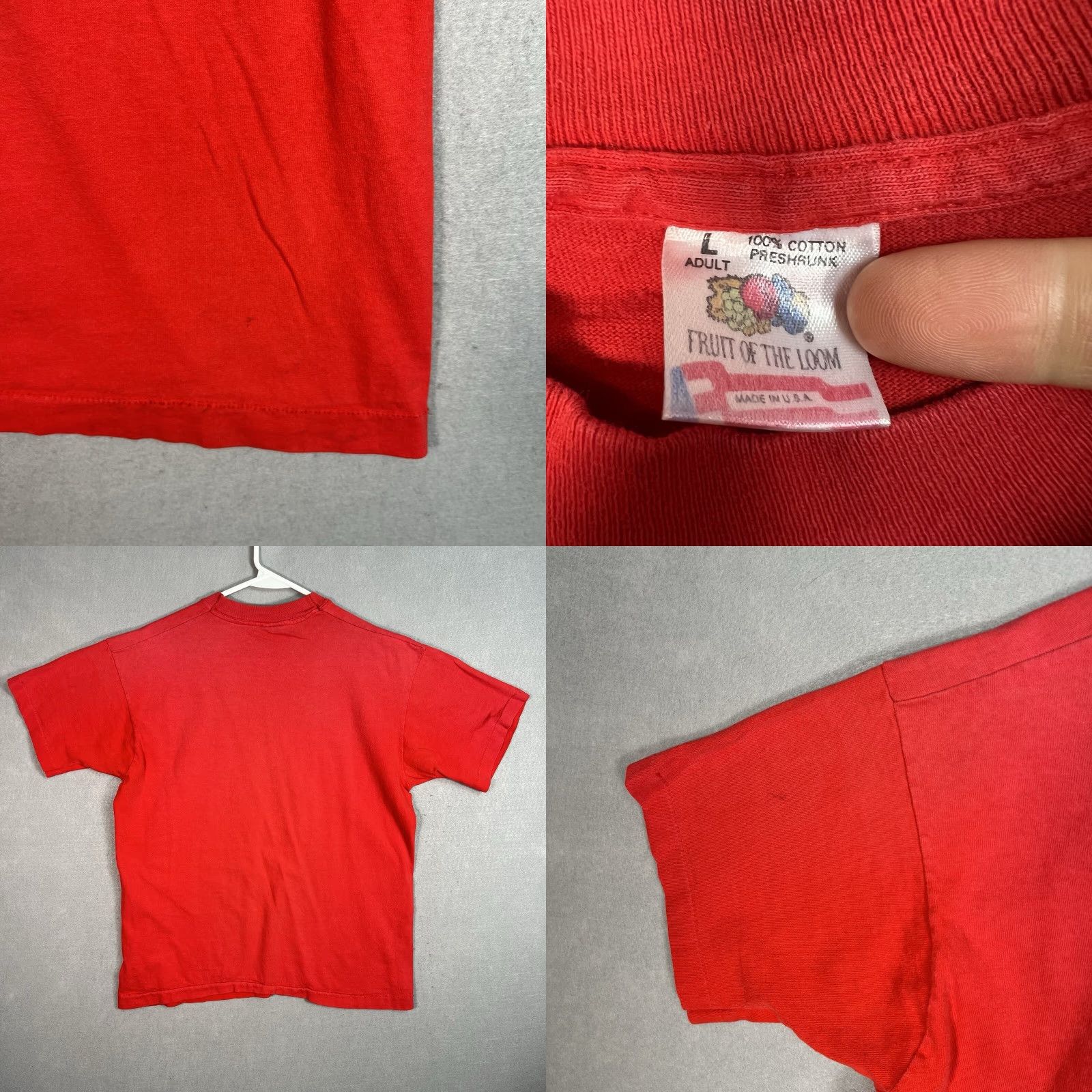 Fruit Of The Loom VINTAGE 90s Boise State Broncos Shirt Adult Large Red Made In USA Mens Size US L / EU 52-54 / 3 - 8 Thumbnail