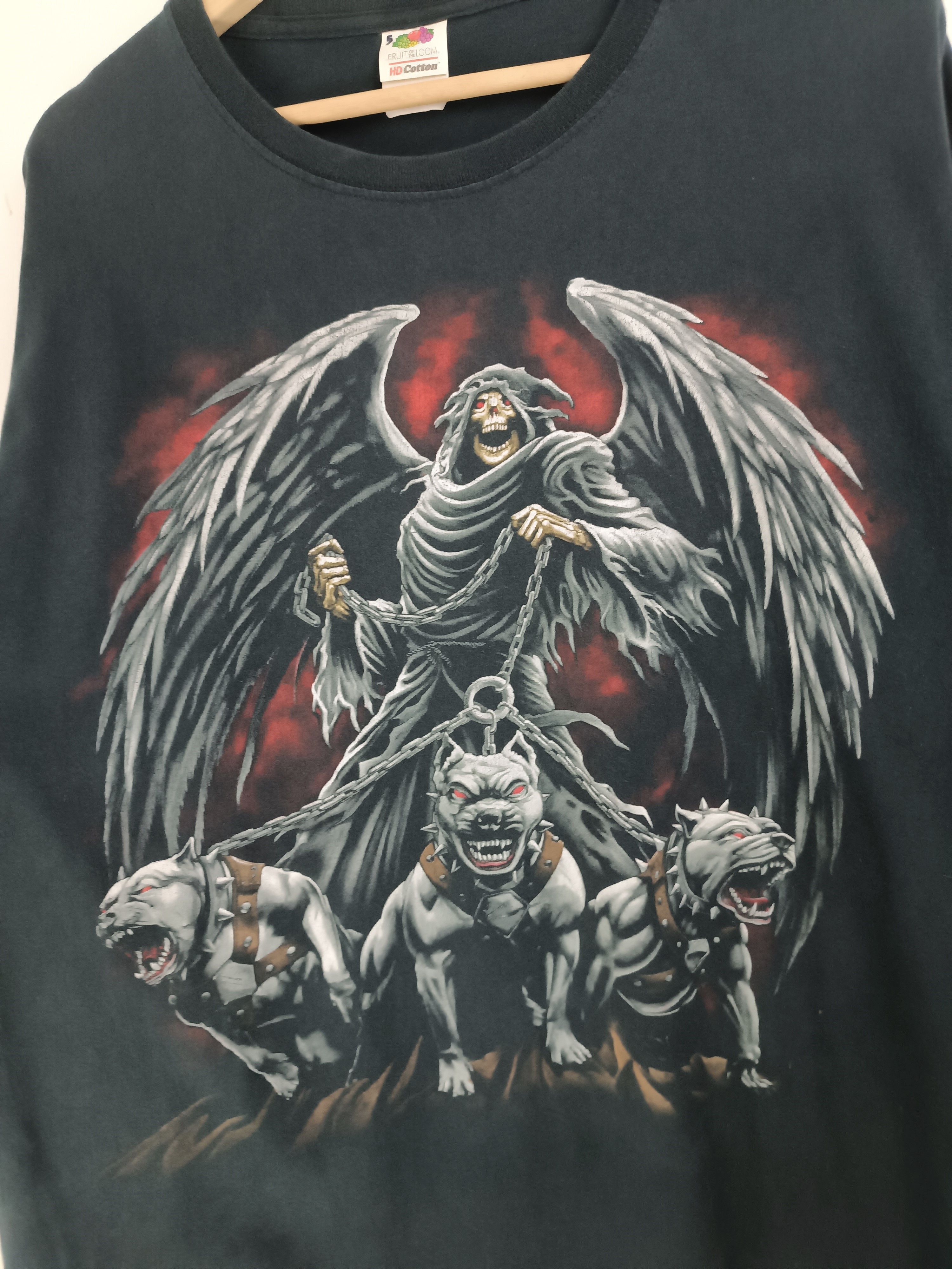 Affliction VINTAGE Y2K DARK ANGEL HELLHOUND REAPER SKULL AFFLICTION Size US L / EU 52-54 / 3 - 9 Thumbnail