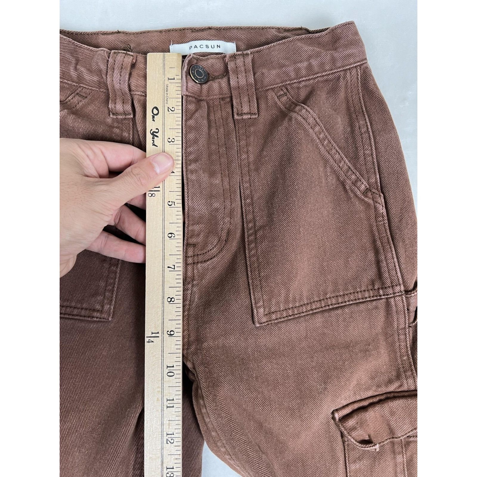 Pacsun PacSun Ultra High Rise Flare Carpenter Jeans Womens 22 Brown Size 40" / US 18 - 5 Thumbnail
