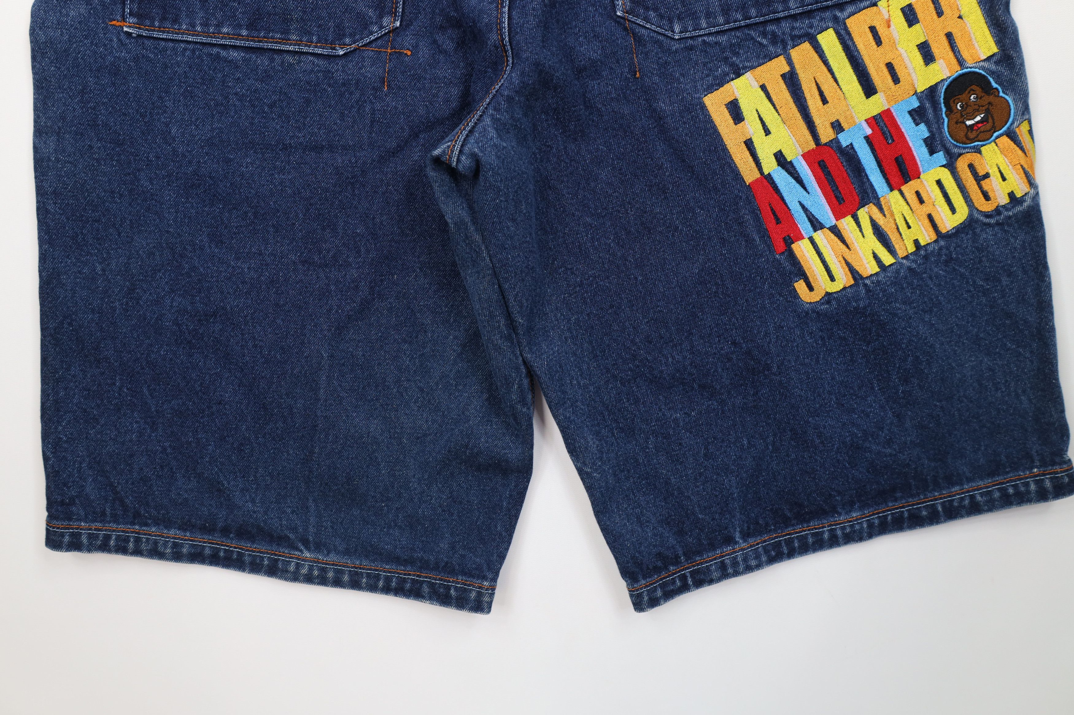 Fubu Vintage 90s Y2K FUBU and the Junkyard Gang Denim Shorts Size US 34 / EU 50 - 14 Thumbnail