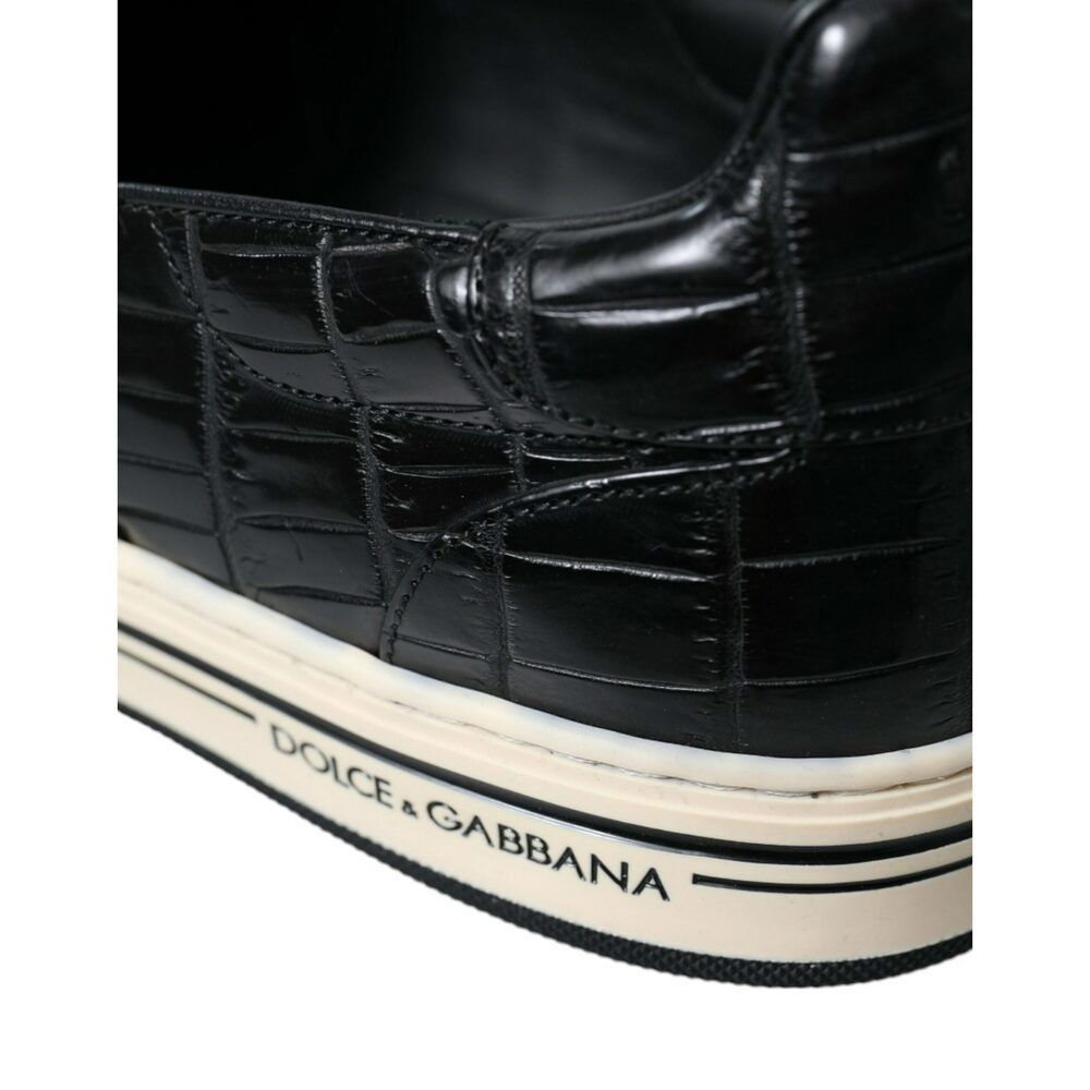 Dolce & Gabbana Dolce & Gabbana Elegant Crocodile Leather Low-Top Sneakers Size US 7 / EU 40 - 5 Thumbnail