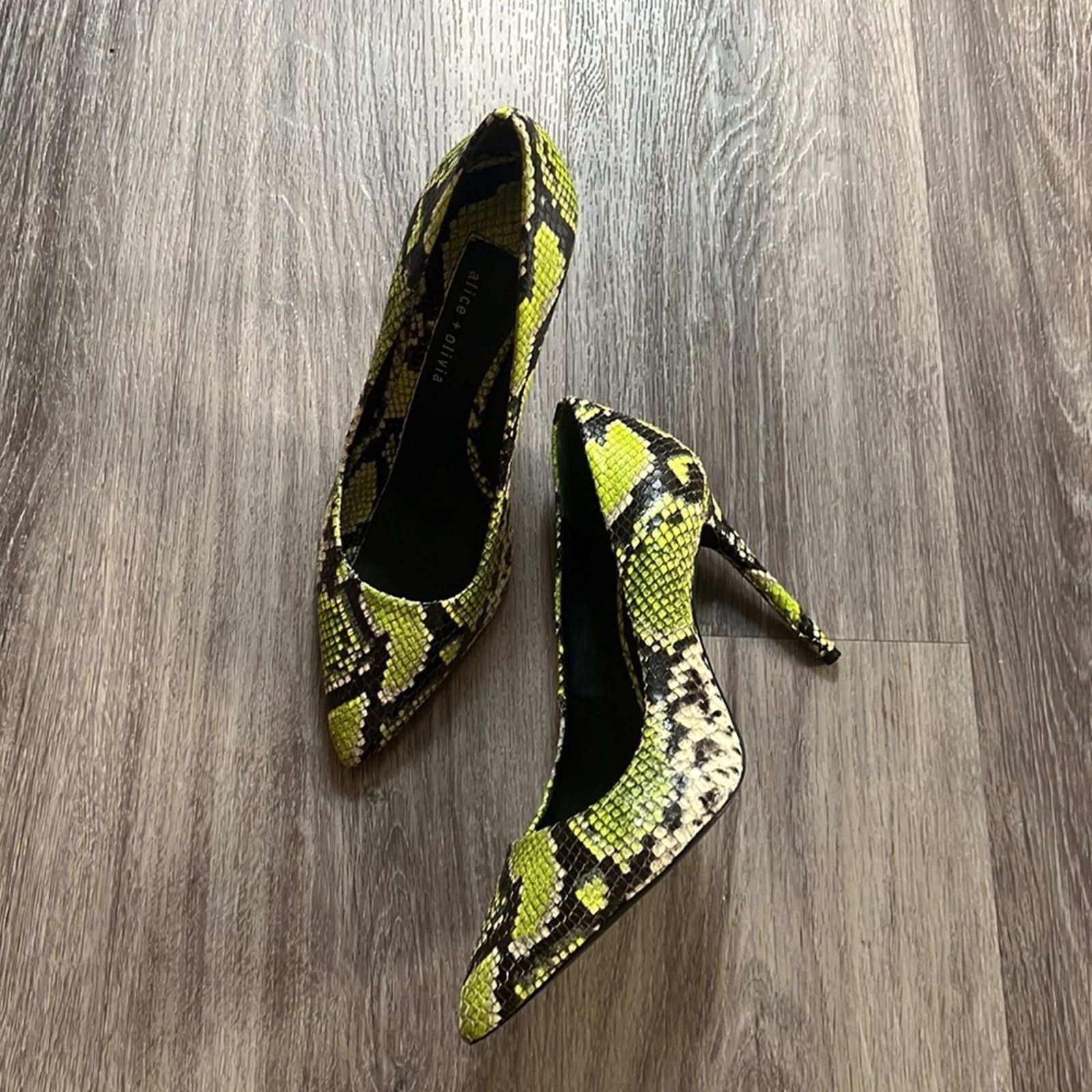 Alice + Olivia Alice and Olivia x Revolve Creda Heels in Neon Animal Print Size US 9 / IT 39 - 1 Thumbnail