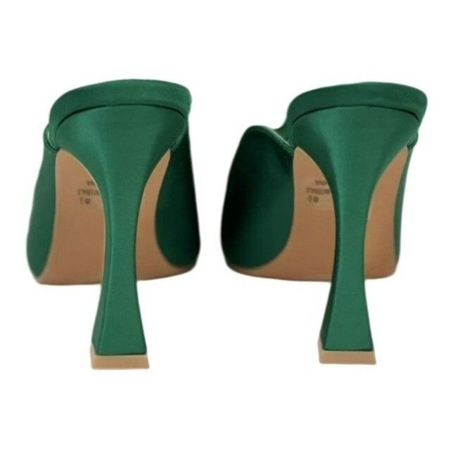 Other KAYLEEN / Cailin-20/ Green Satin / Feathered / Mule Heels/ Size US 8.5 / IT 38.5 - 4 Thumbnail