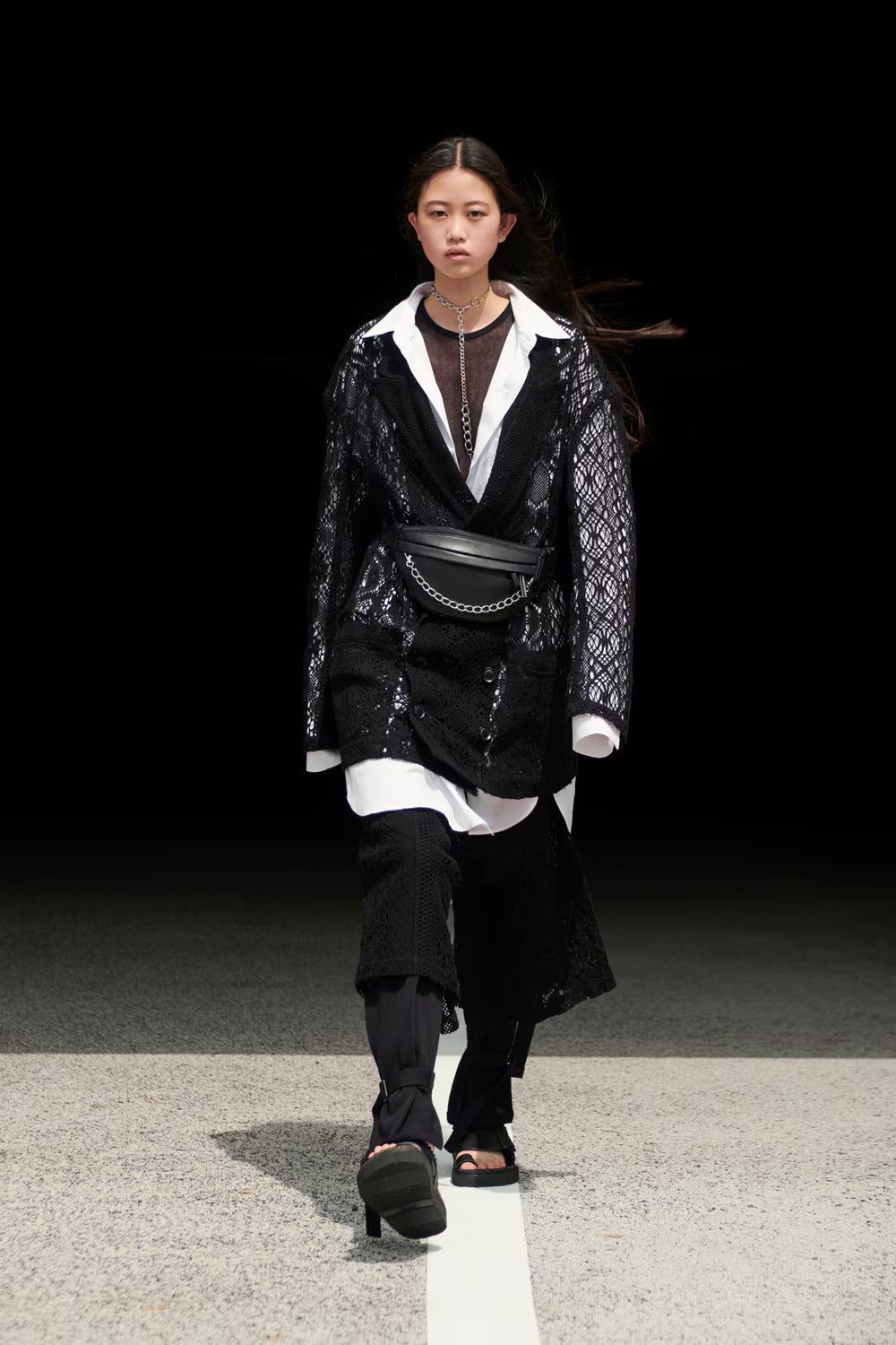 Yohji Yamamoto Y's Yohji Yamamoto - PATCHED TORCHON LACE PEAK LAPEL JACKET Size US S / EU 44-46 / 1 - 7 Thumbnail