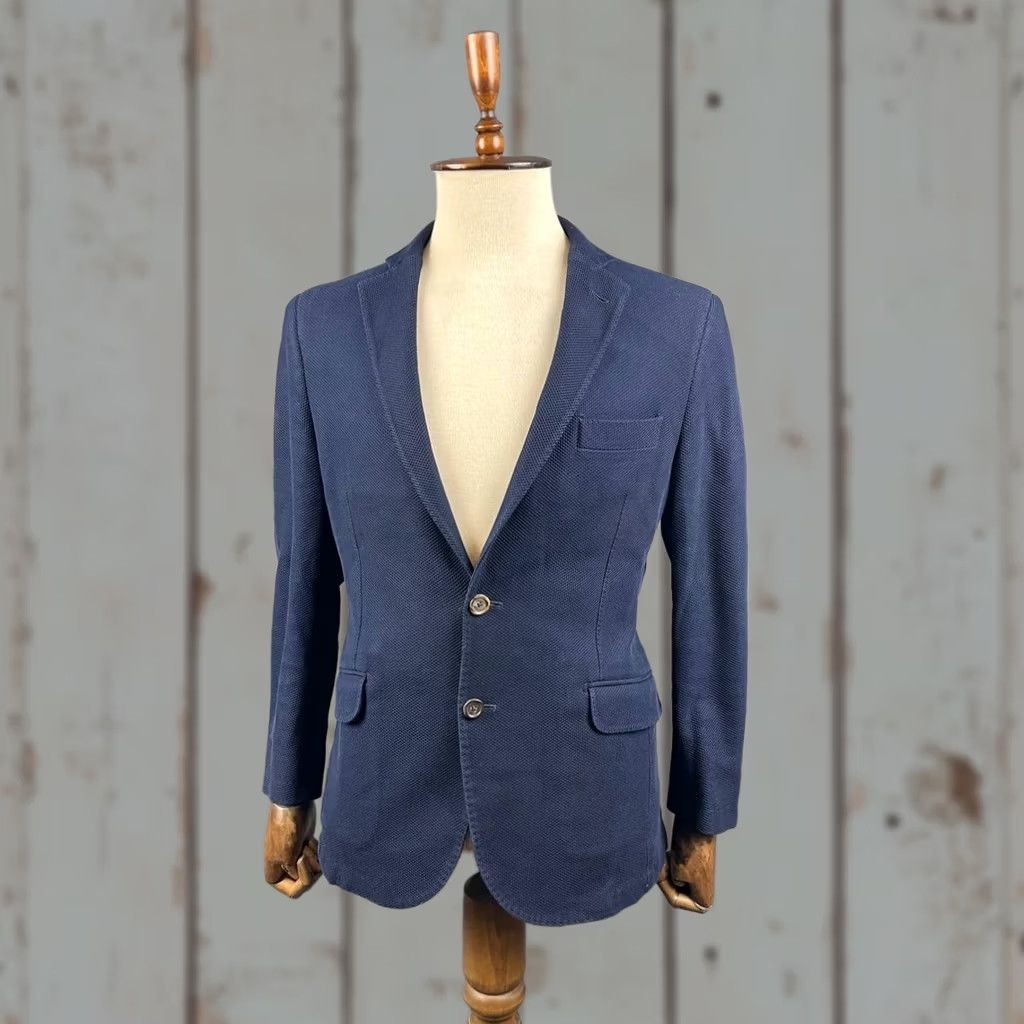 Vintage Pelikamo Jacket Mens Blazer Blue Viscose Long Sleeve Formal Jacket Regular XS? Size US S / EU 44-46 / 1 - 1 Thumbnail
