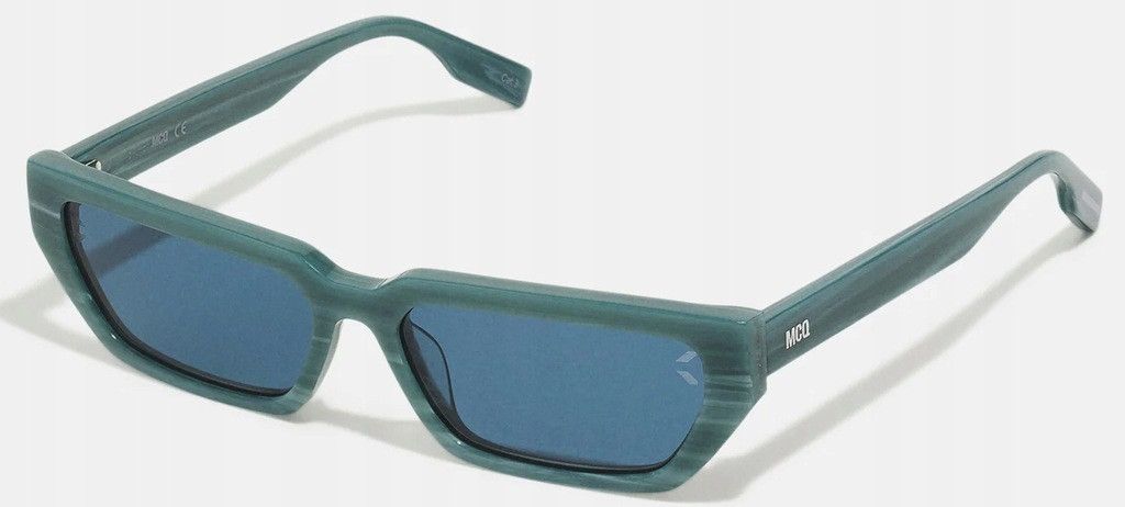 Alexander McQueen !DS! Alexander Mcqueen MQ0302S Marble Turqoise Sunglasses Size ONE SIZE - 16 Thumbnail