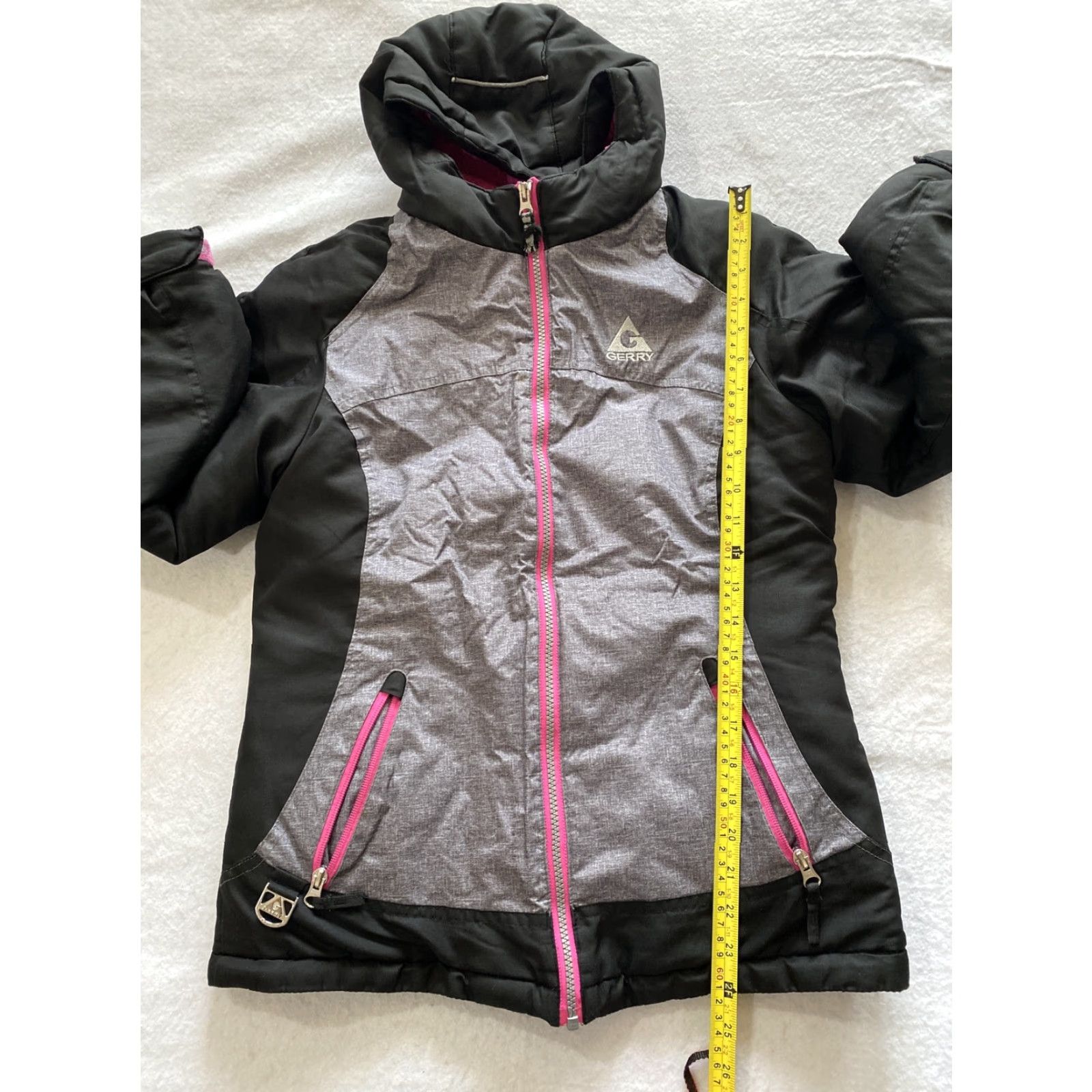 Pinko Gerry Jacket Women’s M Pink Gray Hooded Long Sleeve Puffer Jacket Size M / US 6-8 / IT 42-44 - 6 Thumbnail
