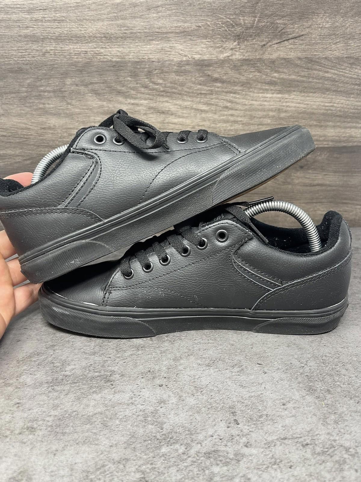 Vans Vans Seldan Shoes Mens Size 8 Black Leather Sneakers Size US 8 / EU 41 - 7 Thumbnail