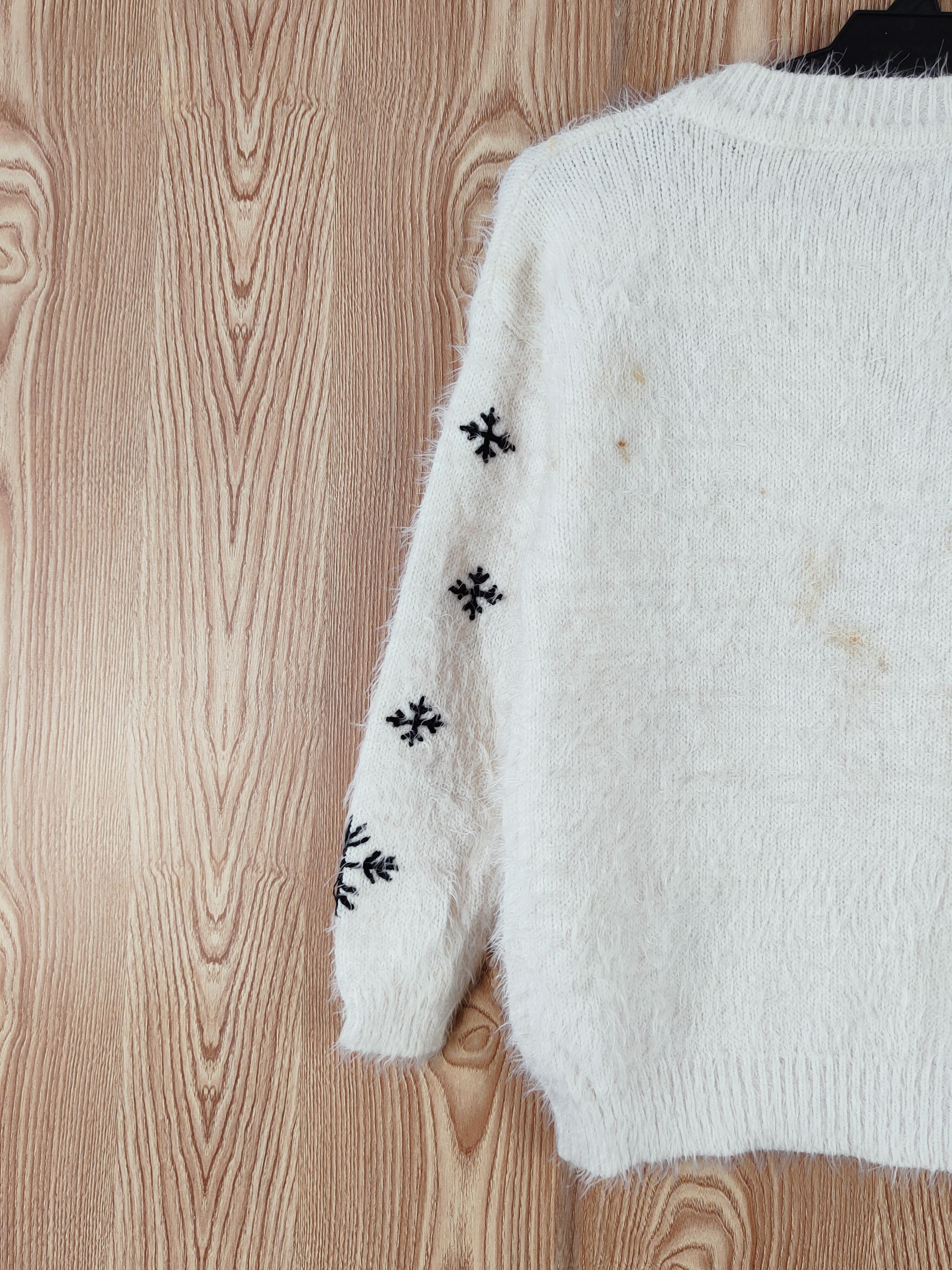 Japanese Brand Japanese Brand Ivory Shag Shaggy Fur Mohair Knitwear #W769 Size S / US 4 / IT 40 - 8 Thumbnail