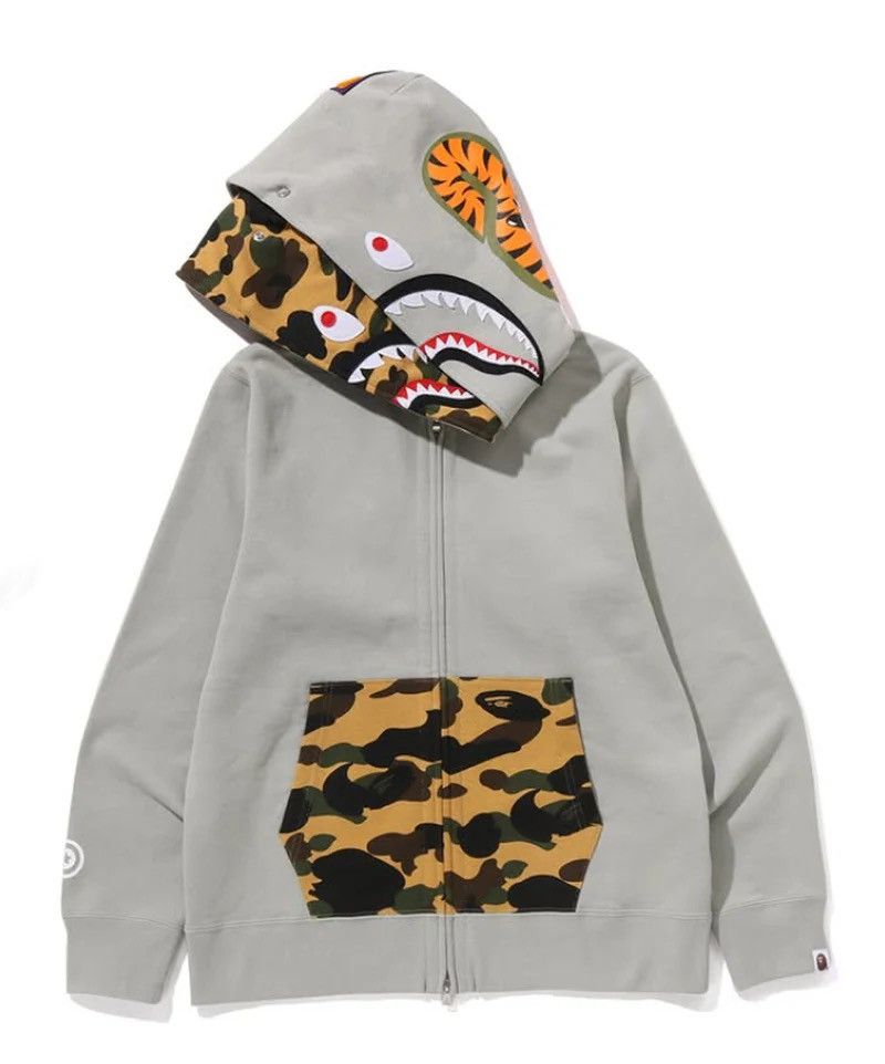 Bape Bape Shark Zip Hoodie Size ONE SIZE - 3 Thumbnail