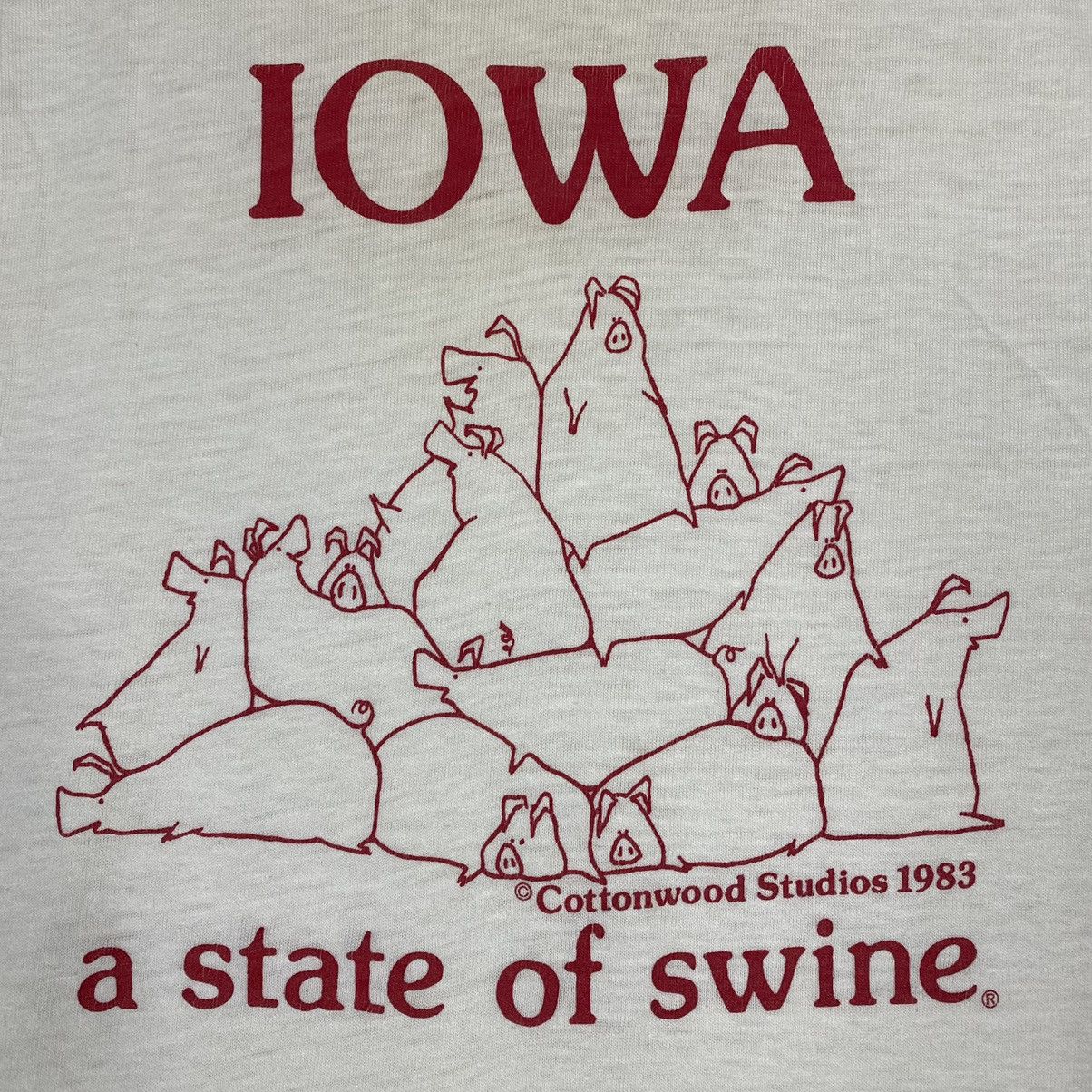 Vintage VINTAGE 1989 IOWA A STATE OF SWINE BY COTTONWOOD STUDIOS TEE Size US S / EU 44-46 / 1 - 4 Thumbnail