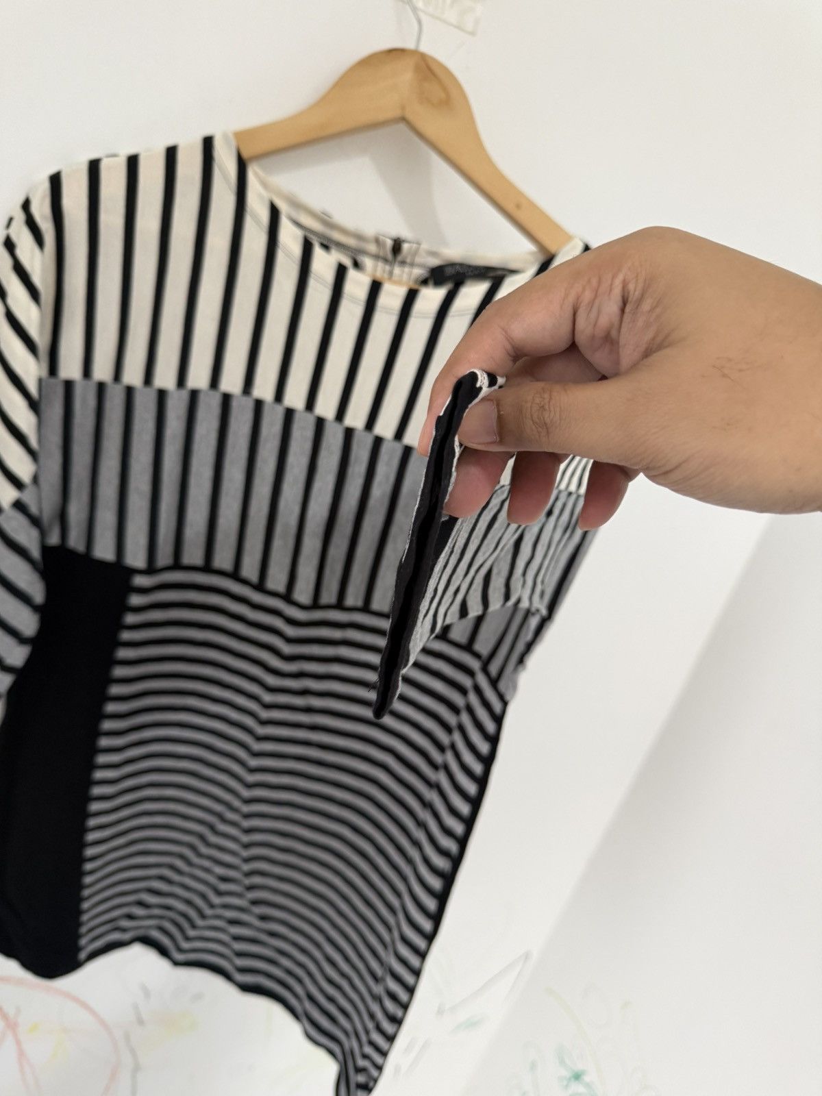 Balmain Vintage Balmain Black White Stripe Longsleeve Shirt Size M / US 6-8 / IT 42-44 - 8 Thumbnail