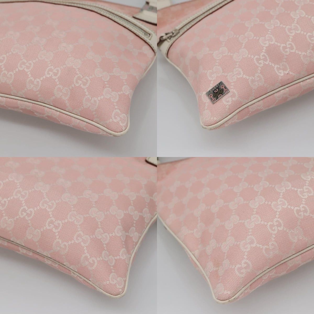 Gucci GUCCI GG Canvas Sherry Line Tote Bag Pink Silver Size ONE SIZE - 10 Thumbnail