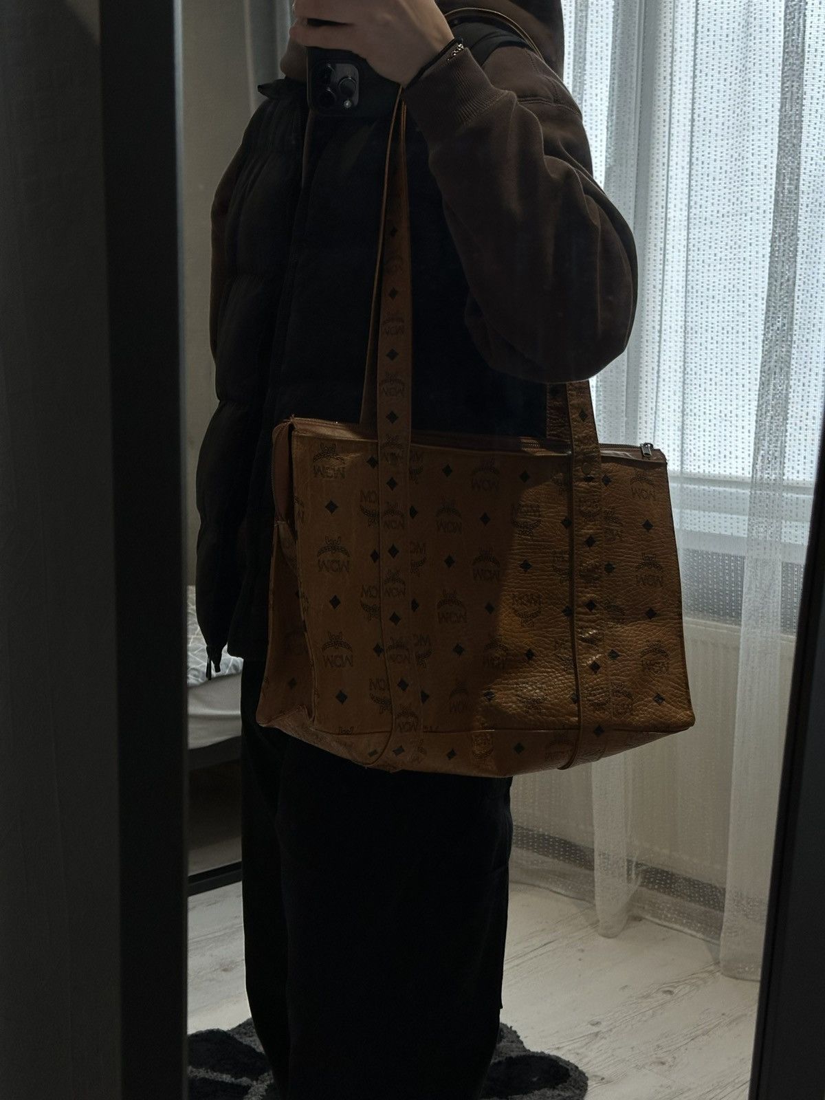 MCM × Vintage Vintage MCM 80S Cognac Monogram Shoulder Bag Size ONE SIZE - 3 Thumbnail