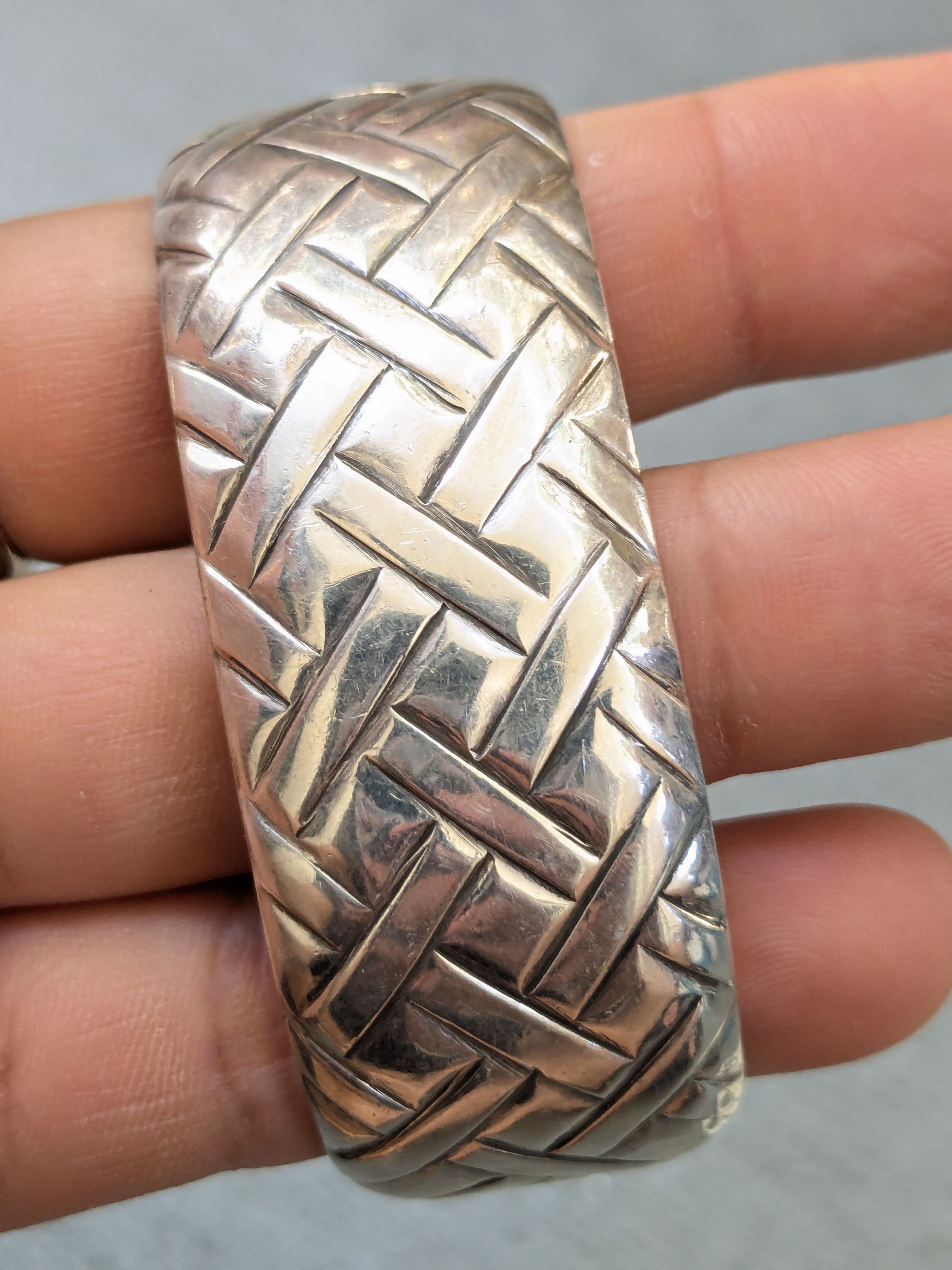 Jewelry Stainless Steel Bracelet Cuff Basket Woven 5.25" Size ONE SIZE - 10 Thumbnail