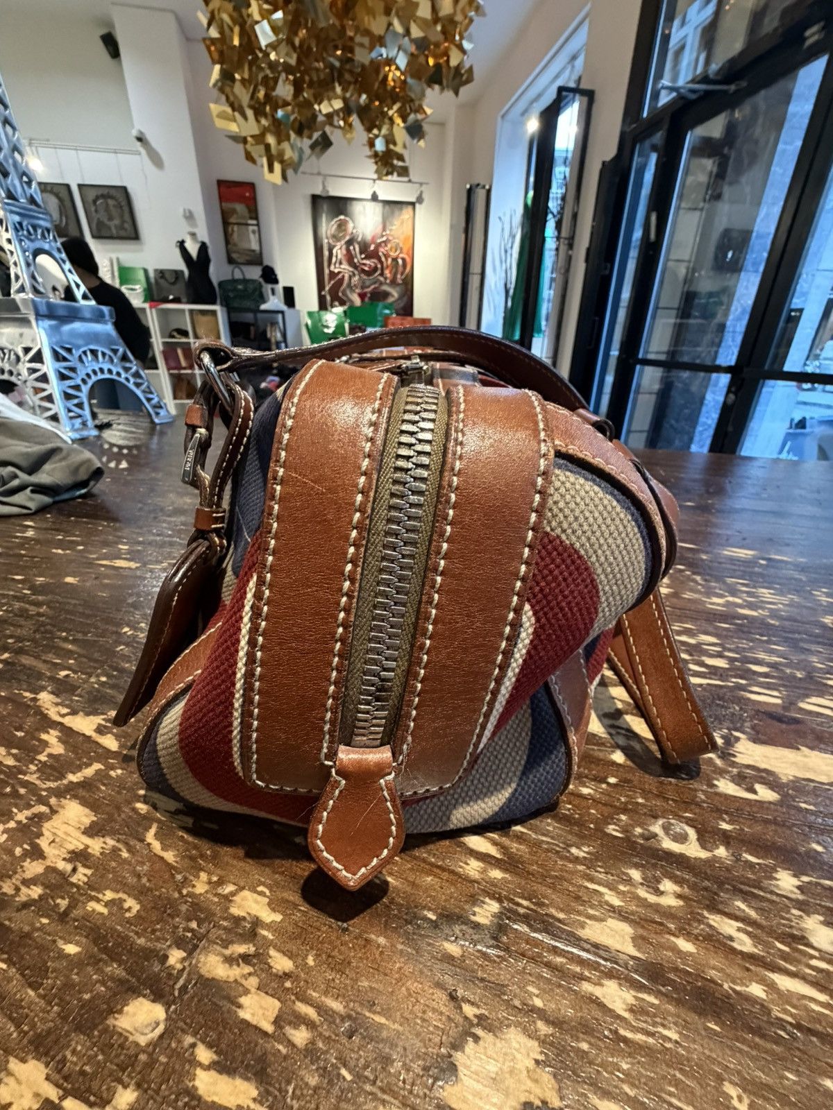 Prada Prada Geometric Canvas & Leather Doctor Bag ✨ Size ONE SIZE - 8 Thumbnail
