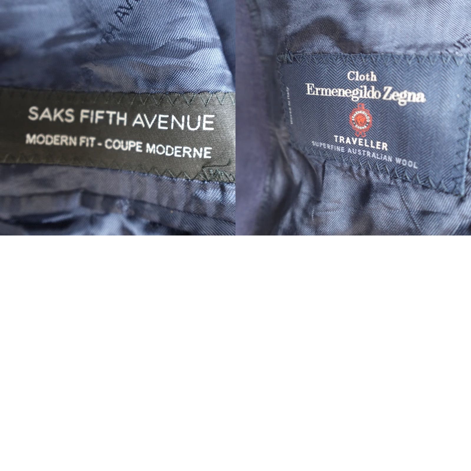 Ermenegildo Zegna Saks Fifth Ave Mens Jacket 44 Blue Ermenegildo Zegna Cloth 2 Button Flat Front Long New Jacket Coat Size US S / EU 44-46 / 1 - 9 Thumbnail