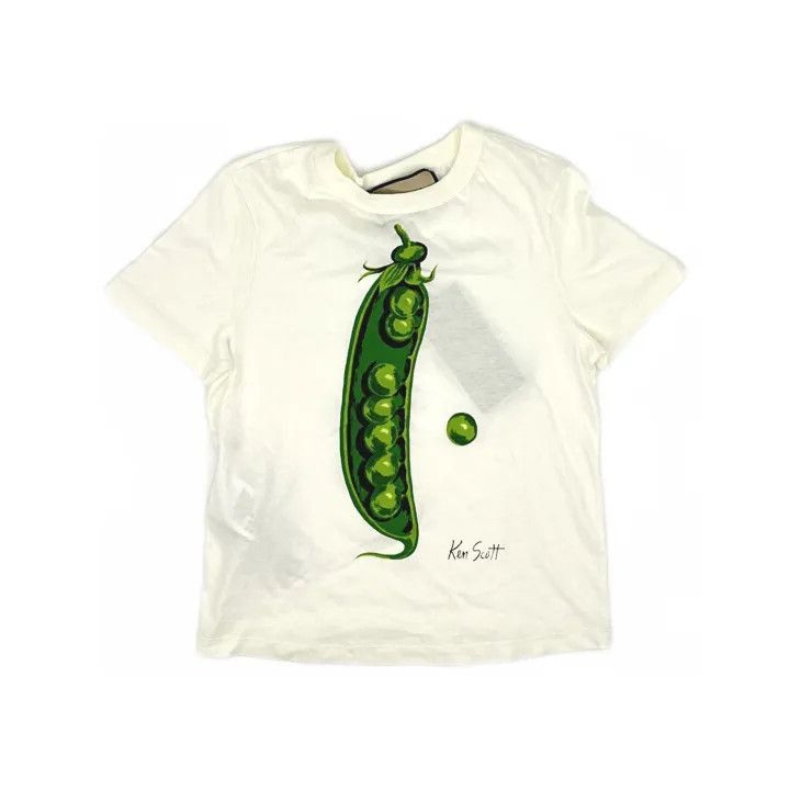 Gucci Gucci Ken Scott Pea Print Short Sleeve T-Shirt-2507 Size XXS / US 00 / IT 34 - 8 Thumbnail