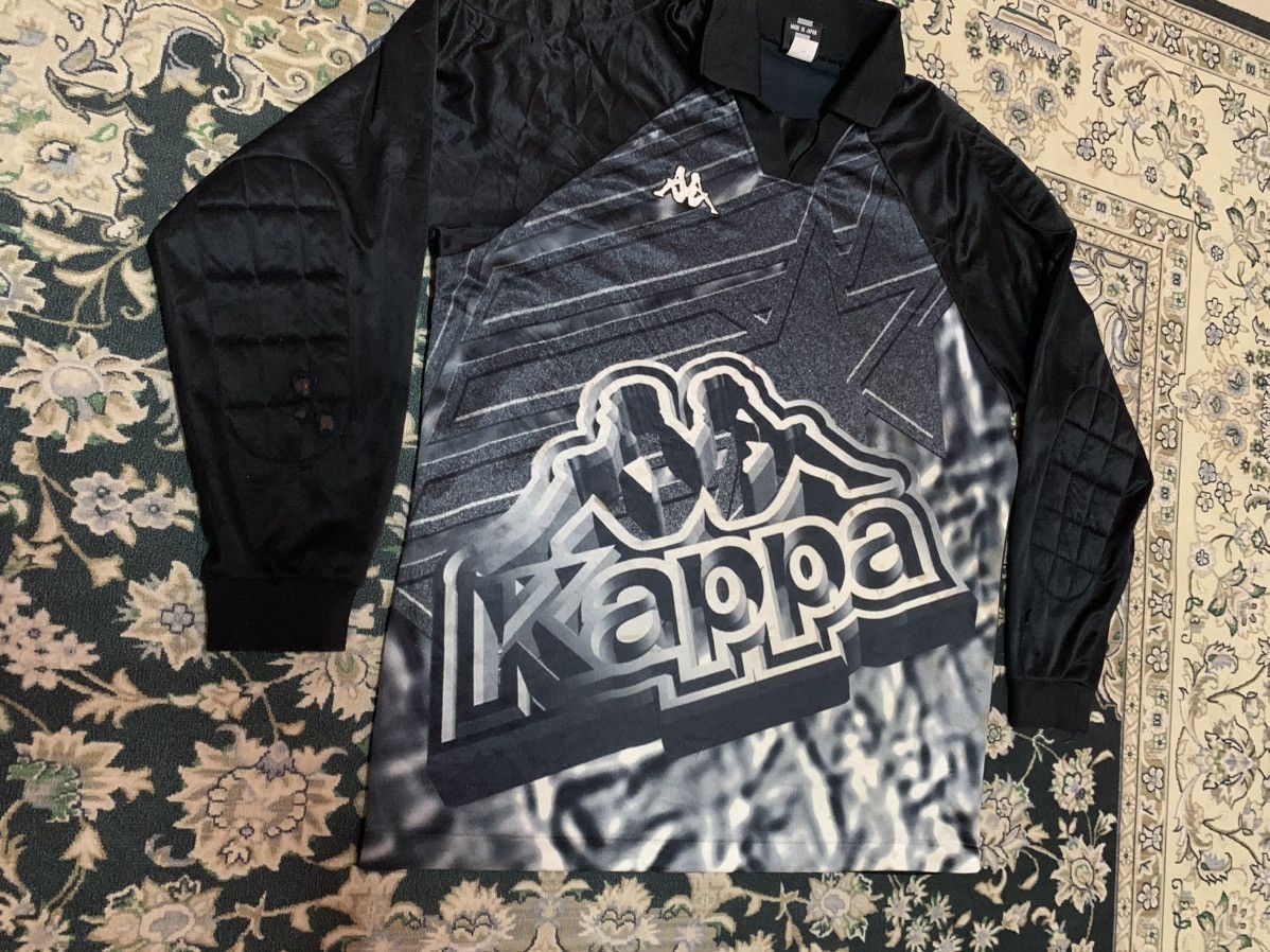 Japanese Brand × Kappa × Vintage 90s KAPPA BIG LOGO KEEPER JERSEY DISTRESSED Size US L / EU 52-54 / 3 - 3 Thumbnail