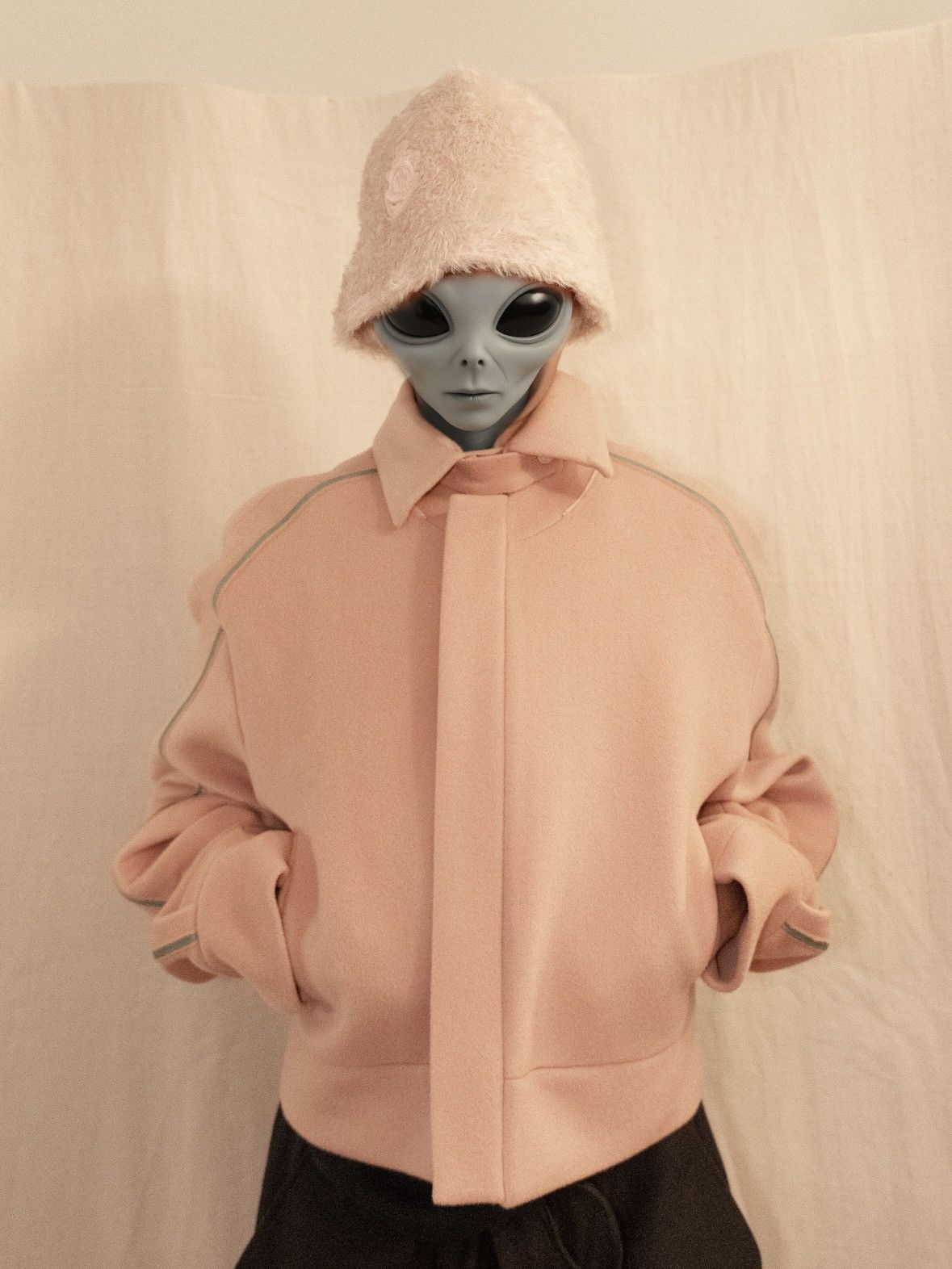 JW Anderson × Moncler Moncler Genius x JW Anderson Pink Fuzzy Hat Size ONE SIZE - 1 Thumbnail
