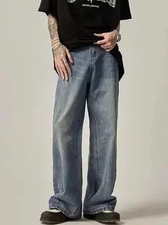 Jean Kuriyama x Kino Blue Washed Straight Wide Leg Flare Jeans Size US 33 - 5 Thumbnail